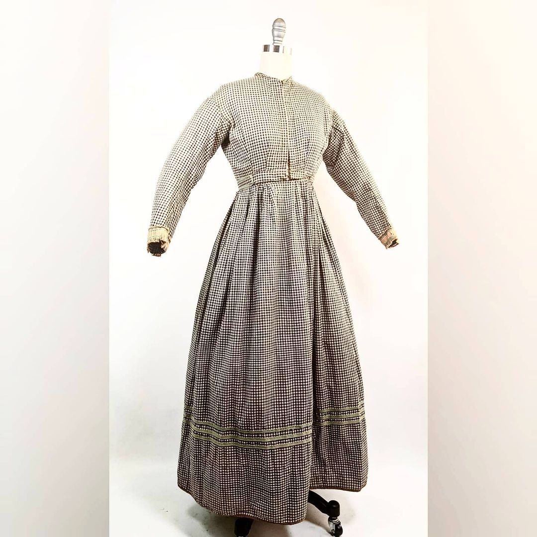 1860s Gingham Dress