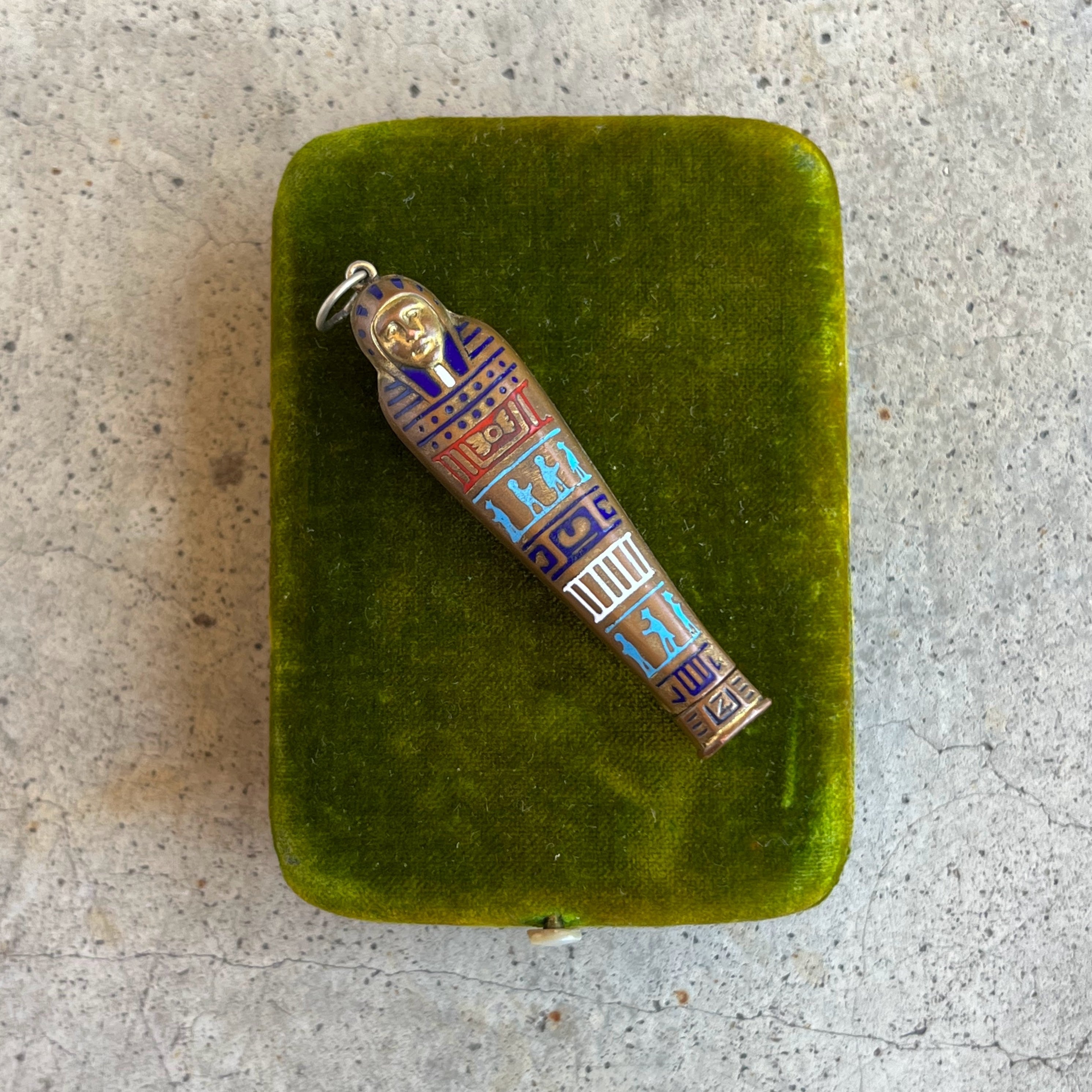 c. 1920s Egyptian Revival Telescoping Pencil Pendant