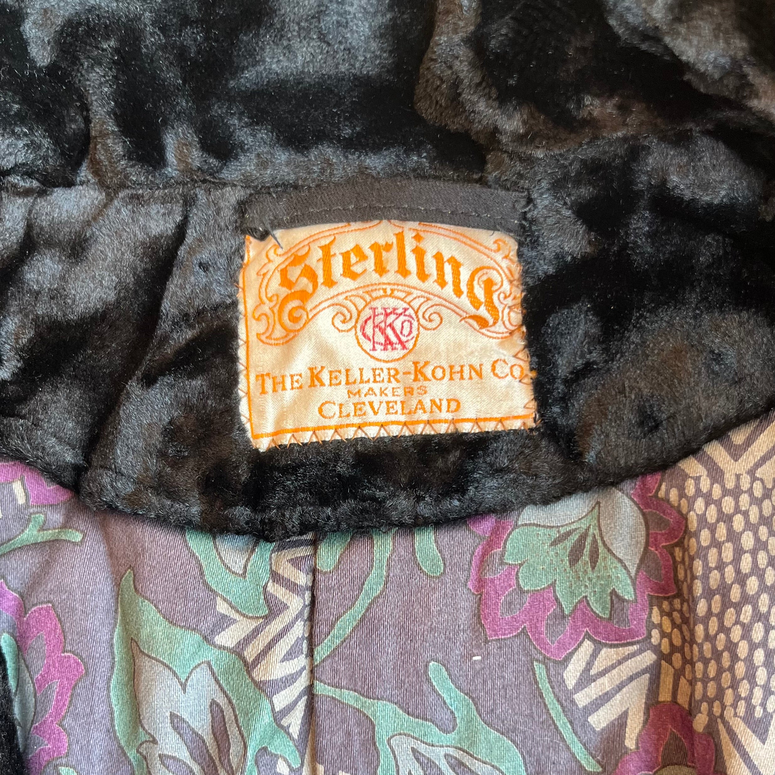 c. Late 1910s-Early 1920s Faux Fur Plush Coat