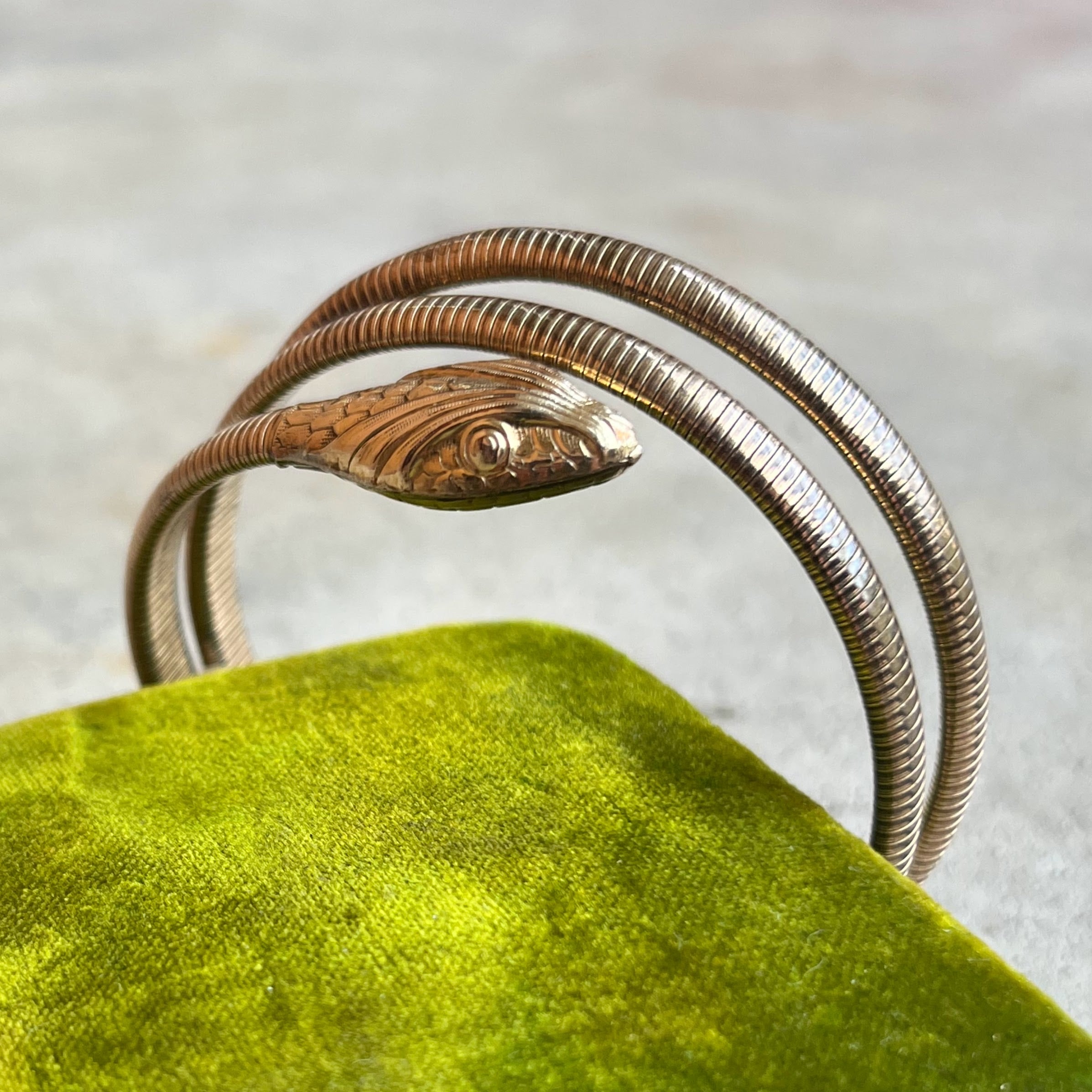 c. 1940s Forstner 12k Gold Filled Snake Bracelet