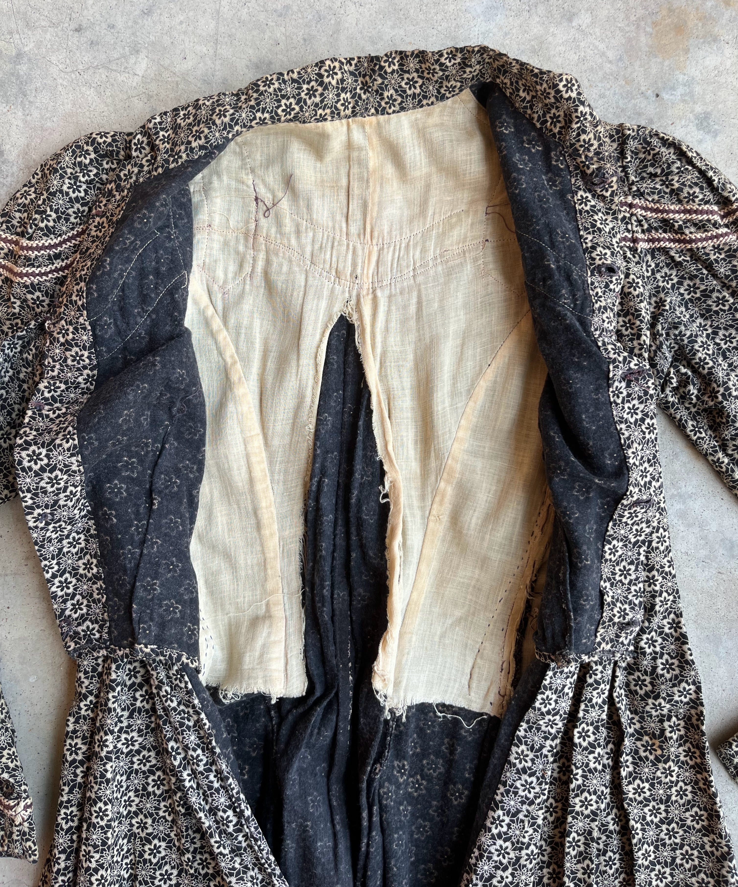c. 1900 Cotton Wrapper Dress