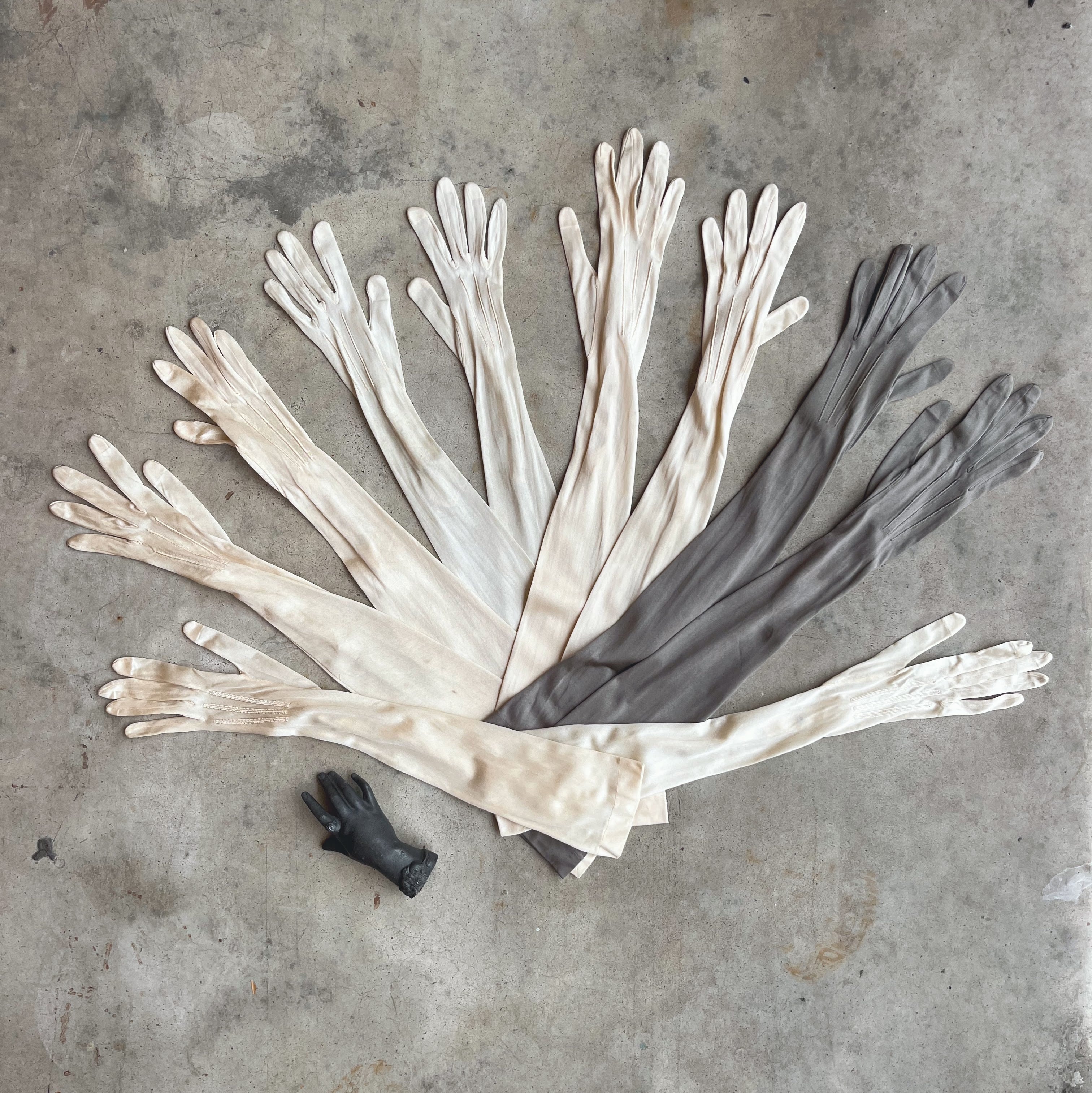 c. 1910s-1920s Silk Gloves Lot