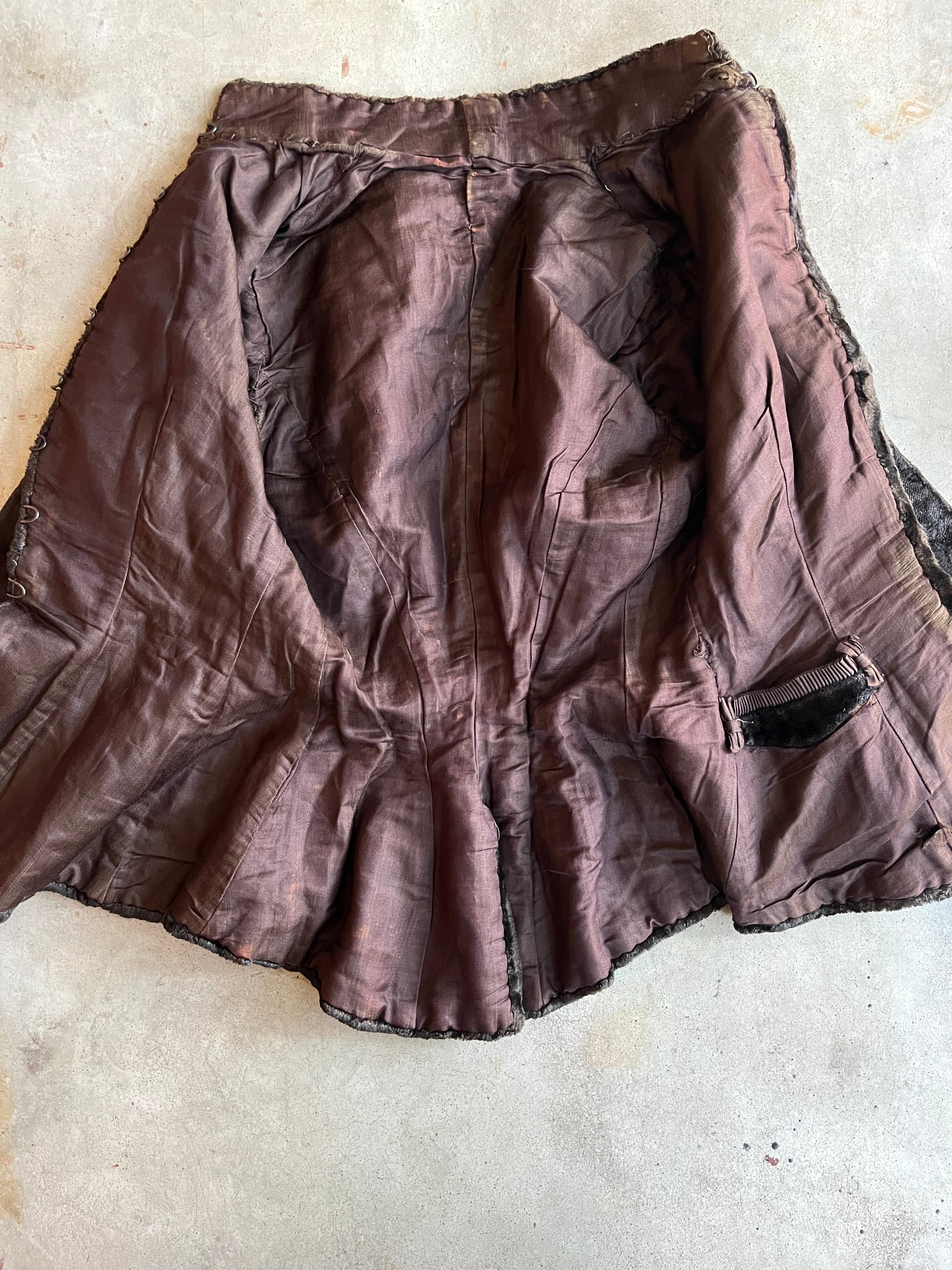 c. 1890s Faux Seal Plush Jacket