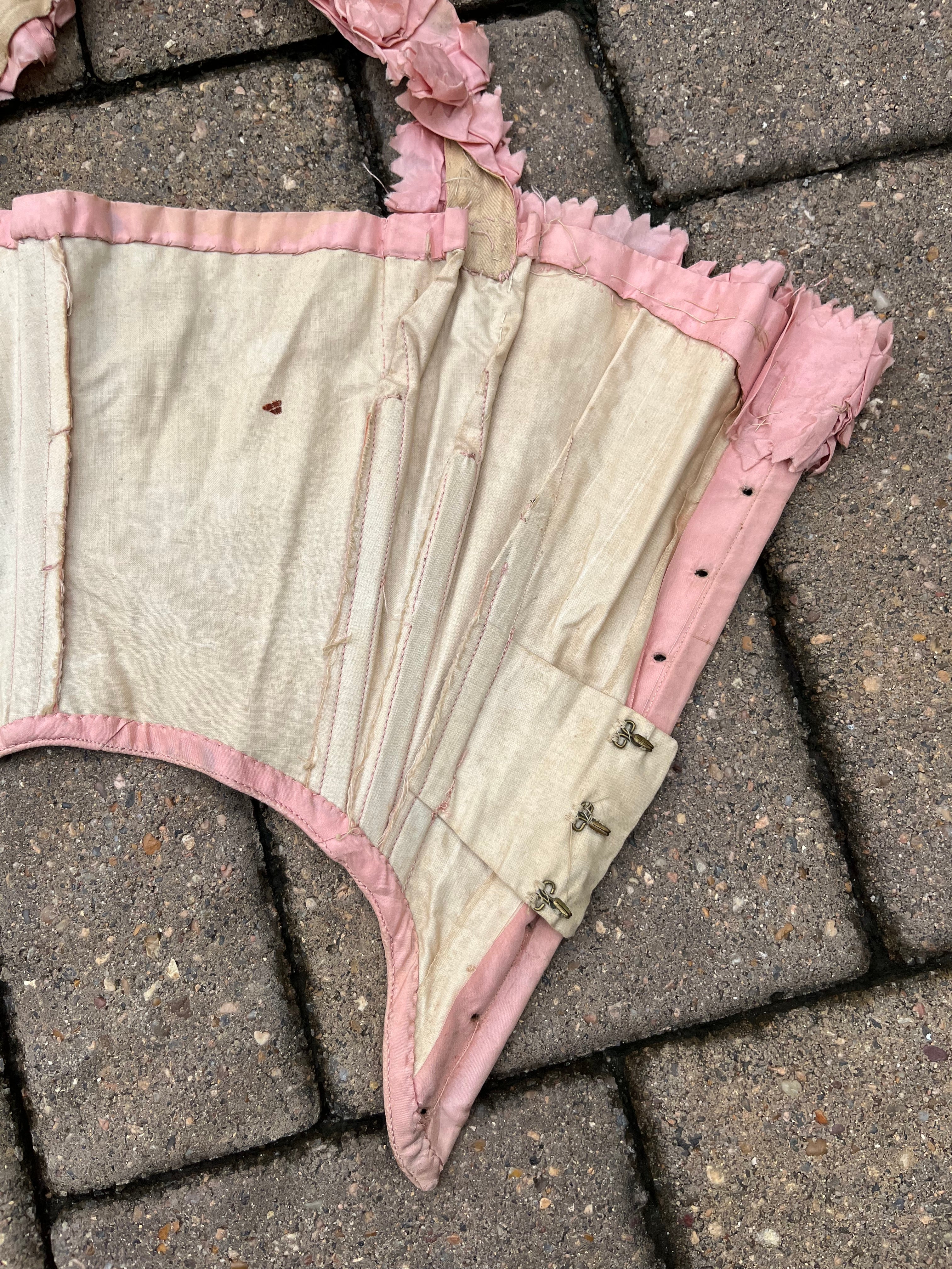 c. 1850s-1860s Pink Swiss Waist