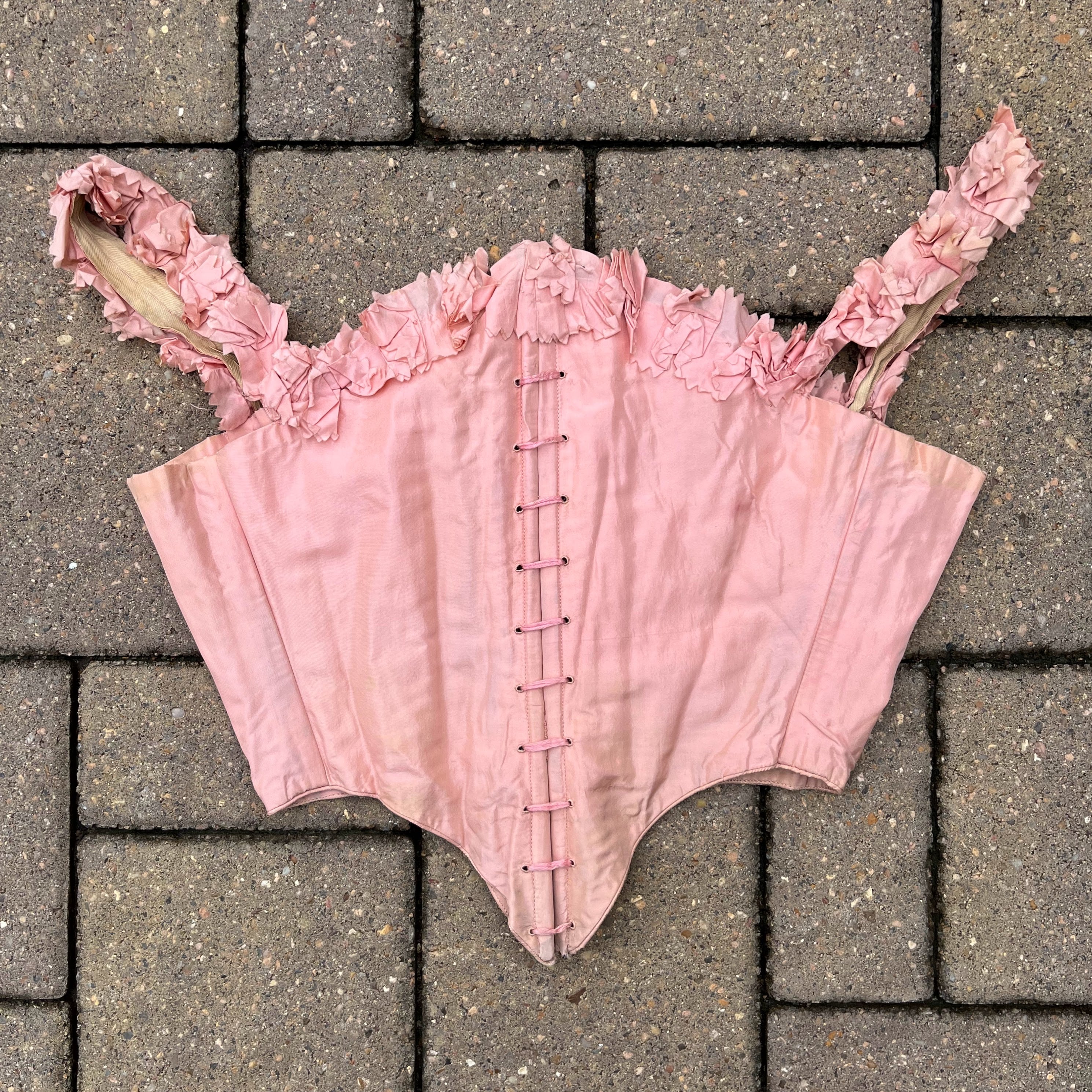 c. 1850s-1860s Pink Swiss Waist