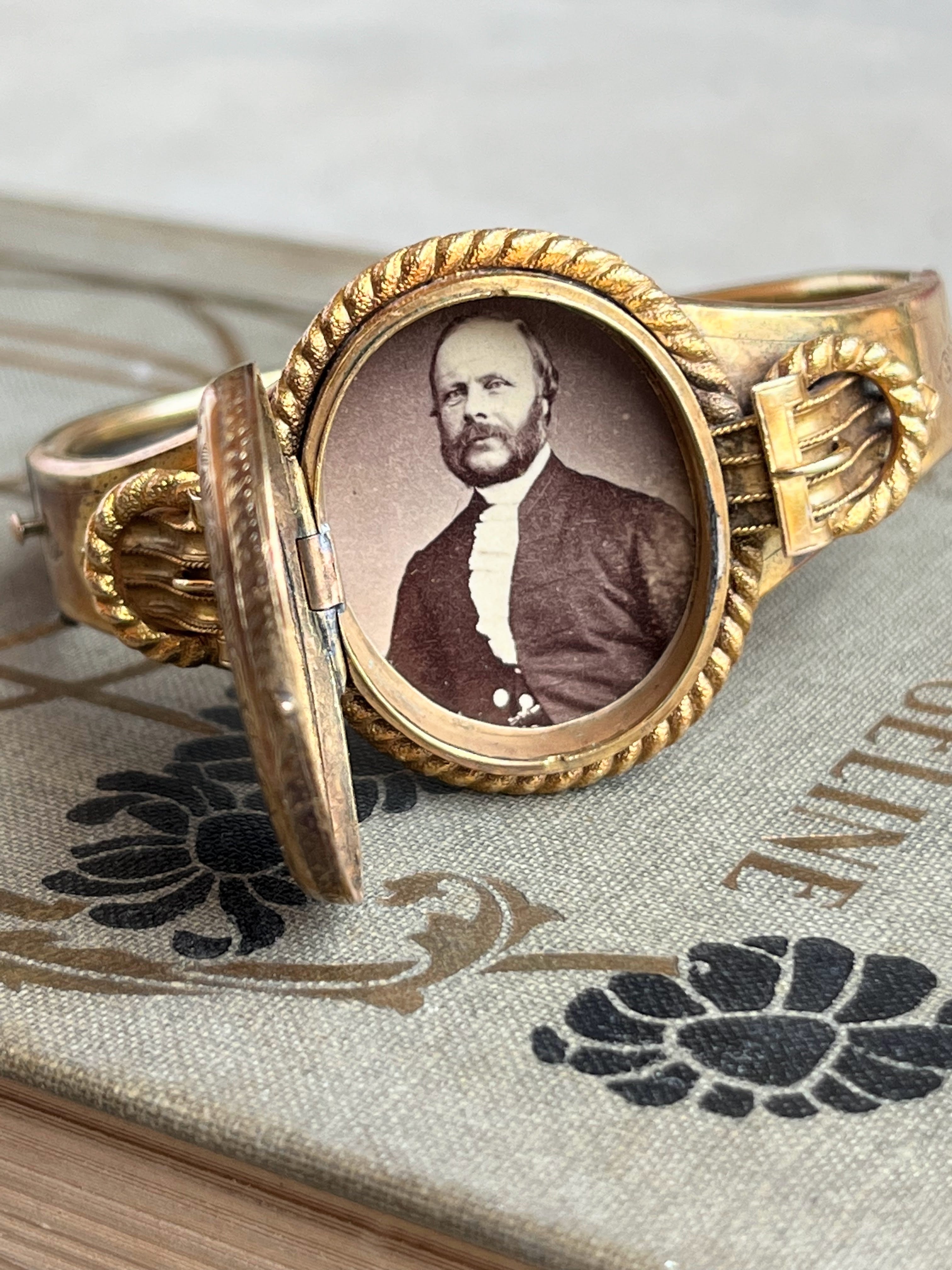 c. 1850s-1860s Gold Filled Locket Bracelet
