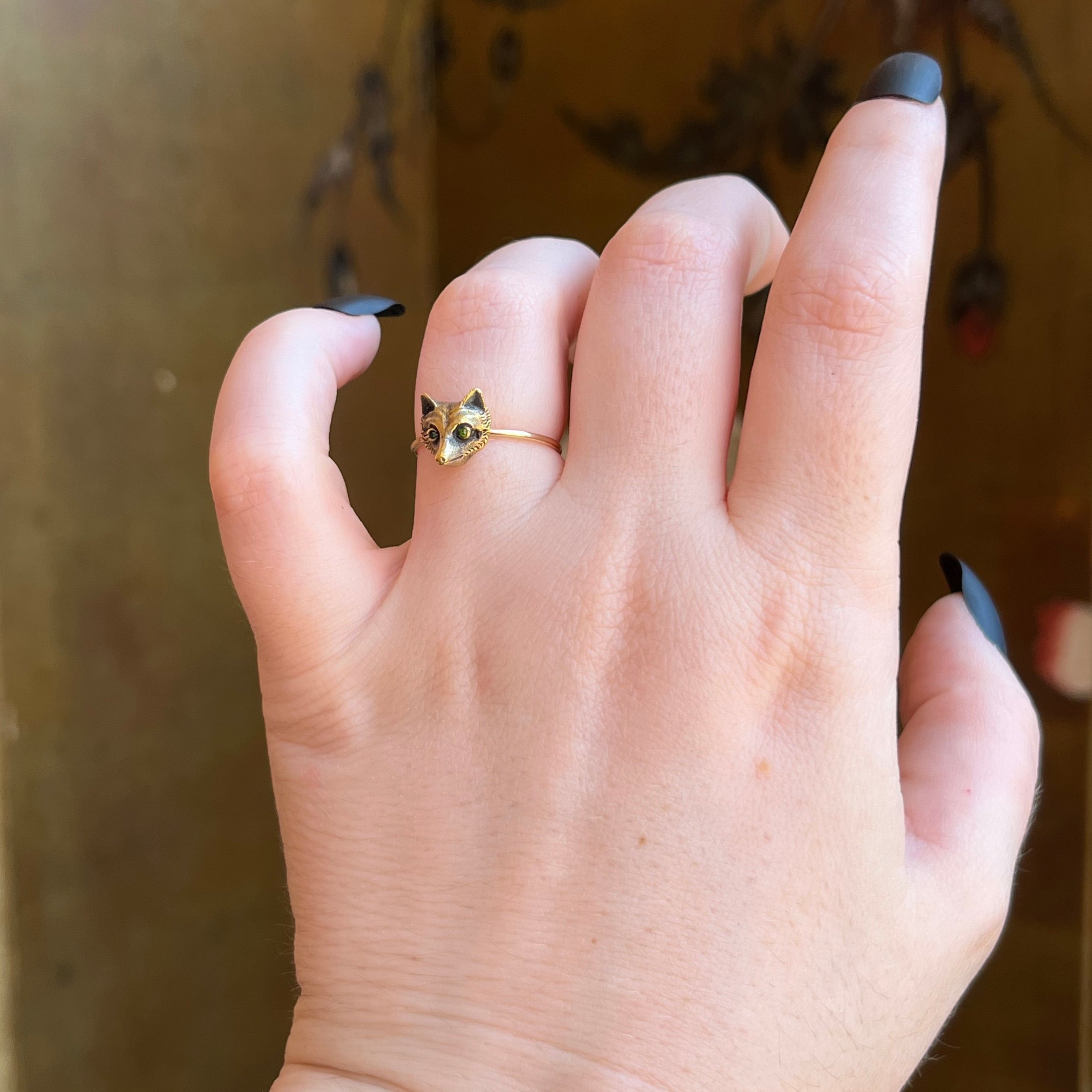 c. Early 1900s 14k Gold Fox Conversion Ring