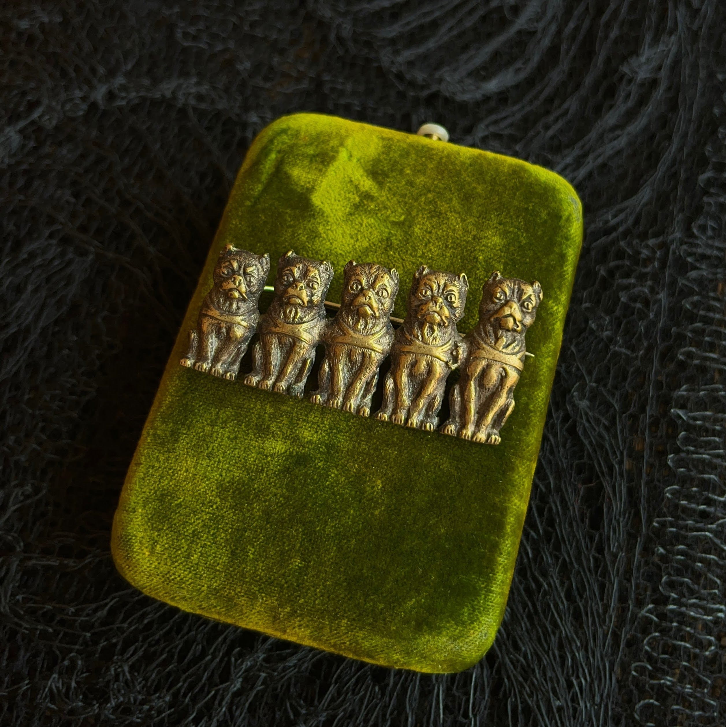 c. 1890s Dog Brooch