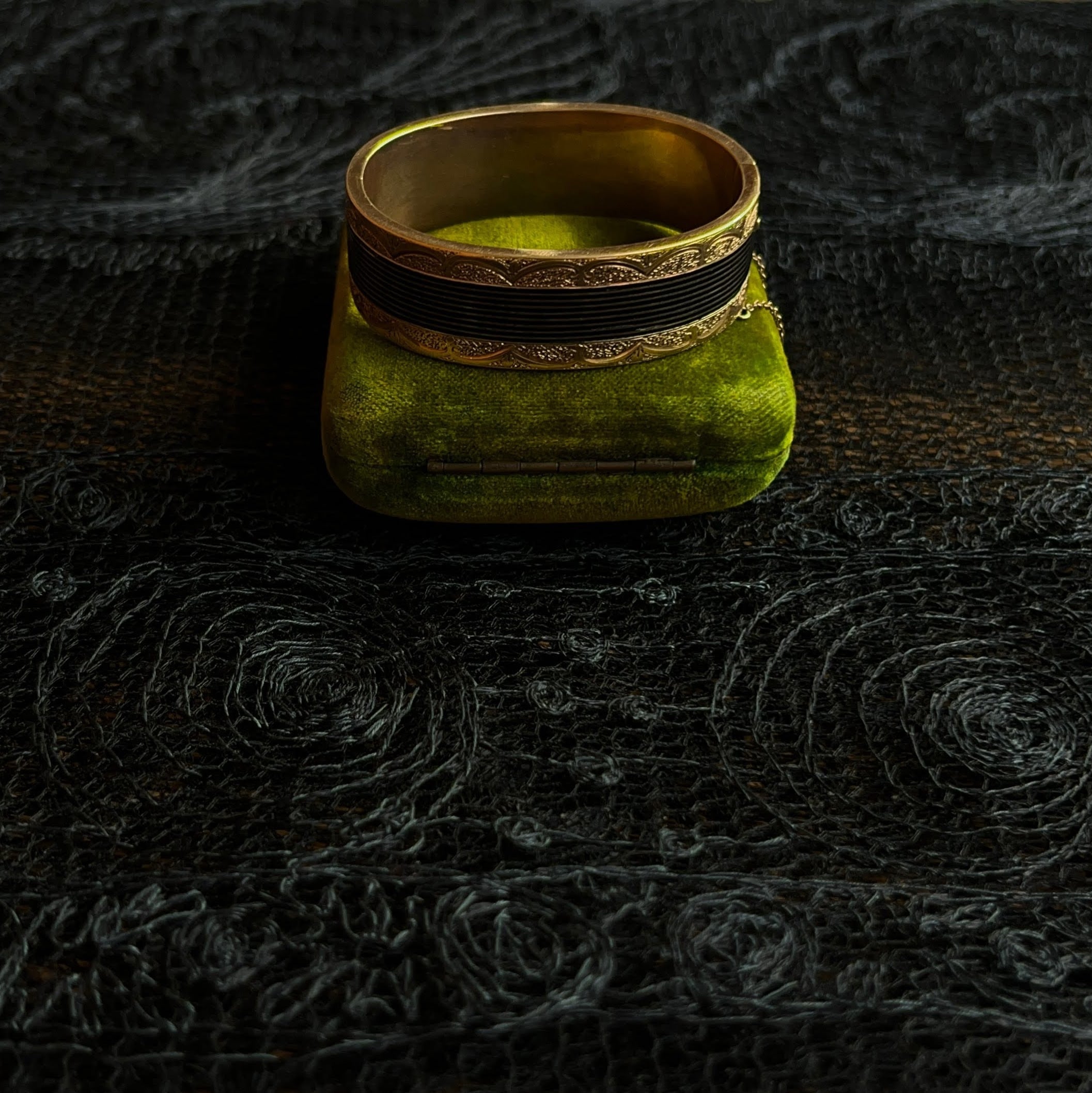 c. 1880s 14k Gold Hinged Cuff Bracelet