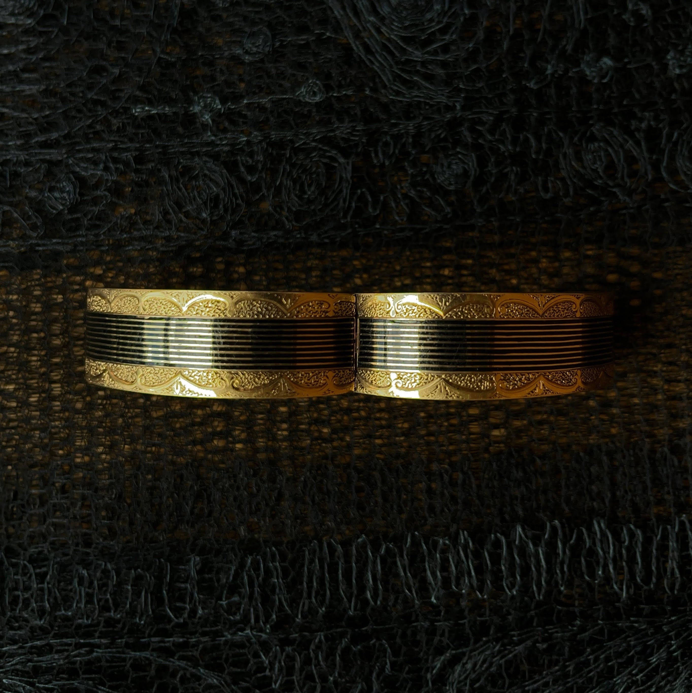 c. 1880s 14k Gold Hinged Cuff Bracelet