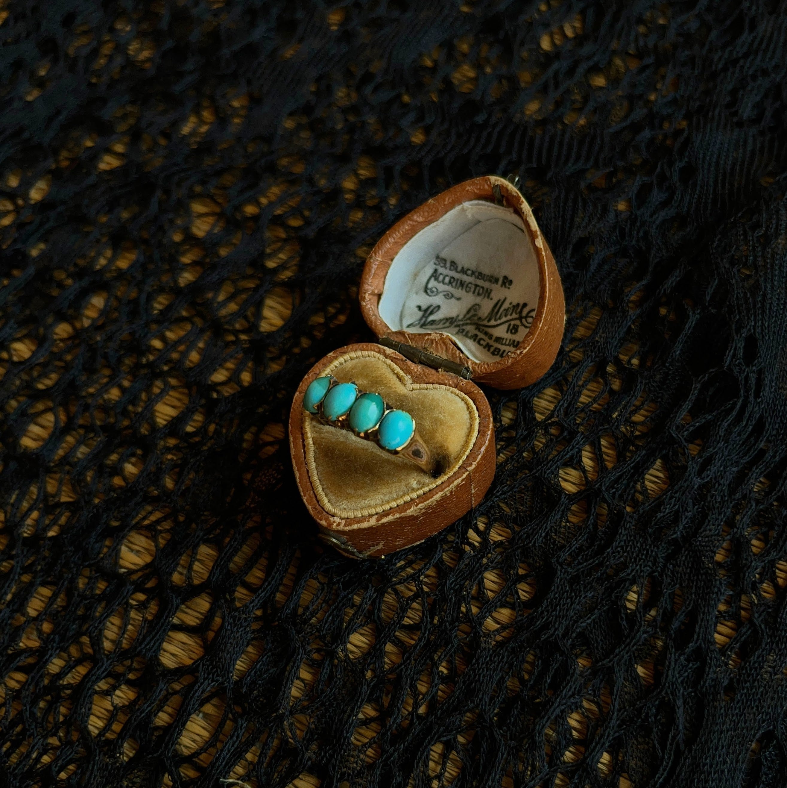c. 1890s-1900s 10k Gold Turquoise Ring
