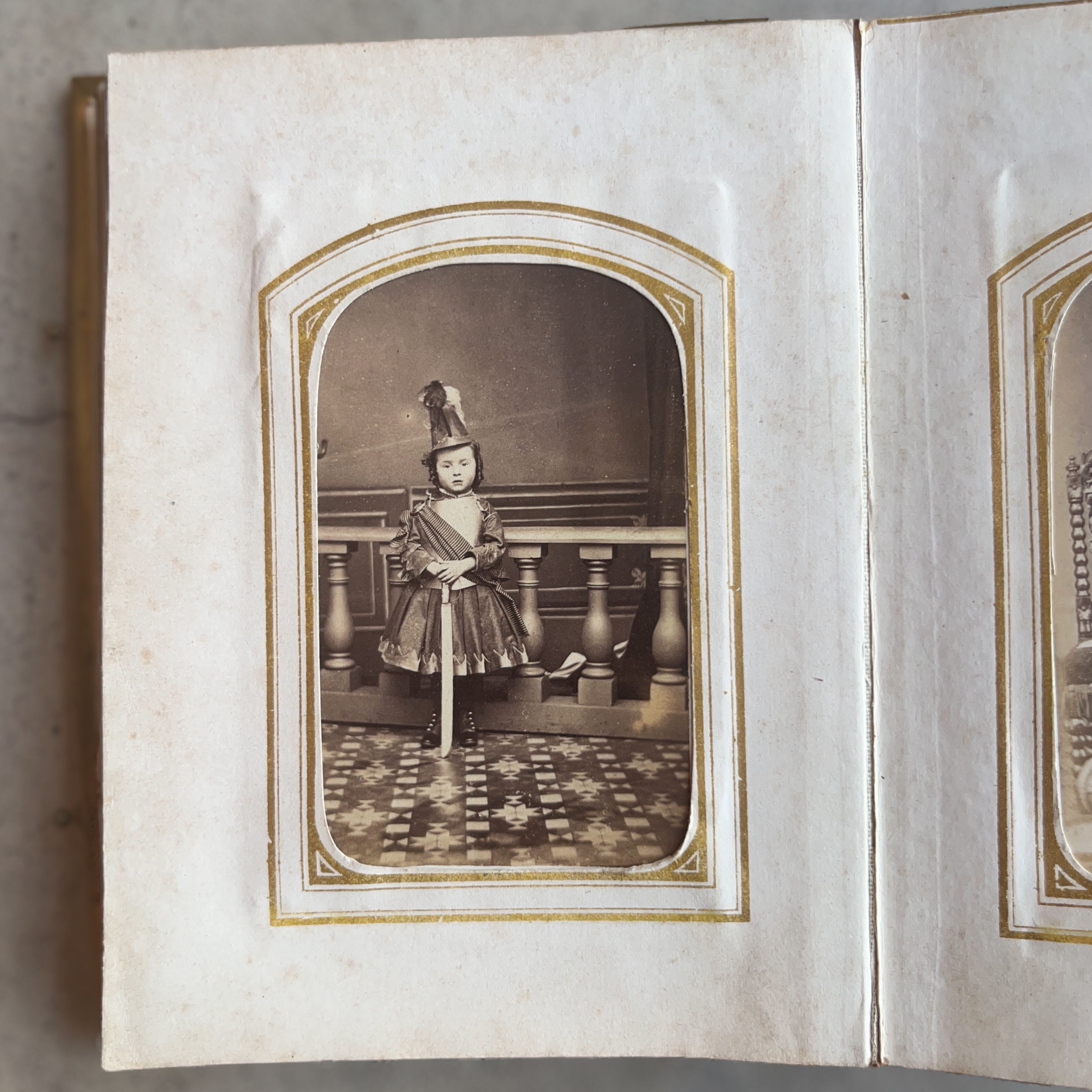 c. 1860s Leatherbound Photo Album w/ 49 Photographs