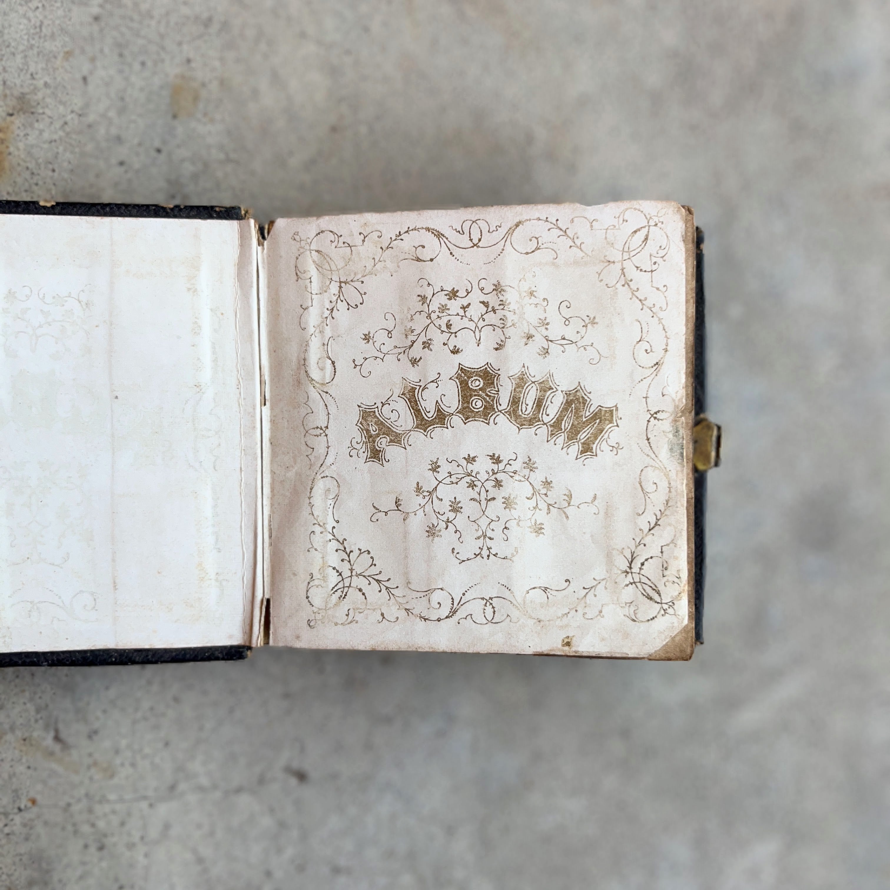 c. 1860s Miniature Gem Tintype Photo Album