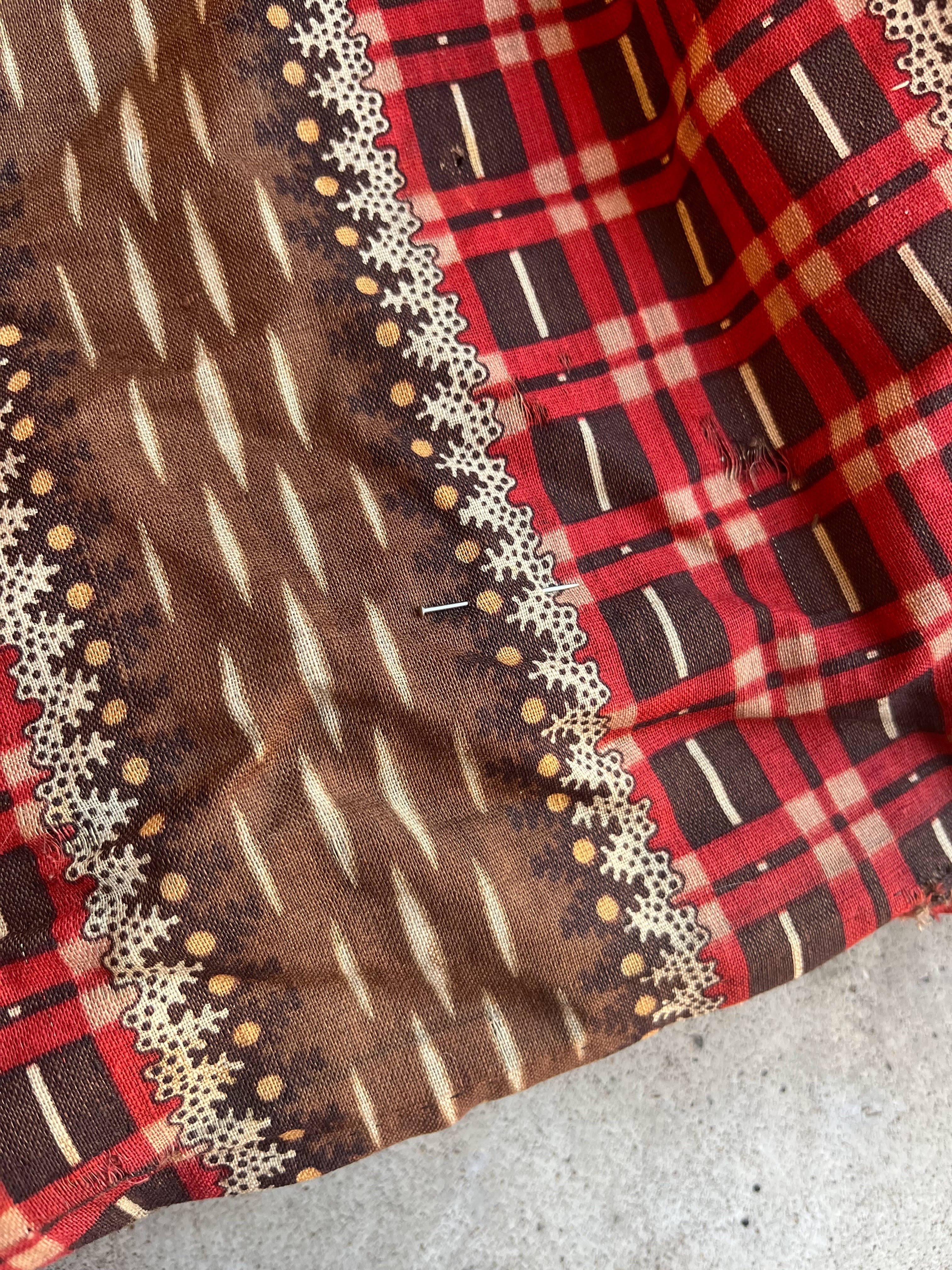 c. 1850s-1860s Wool Challis Dress
