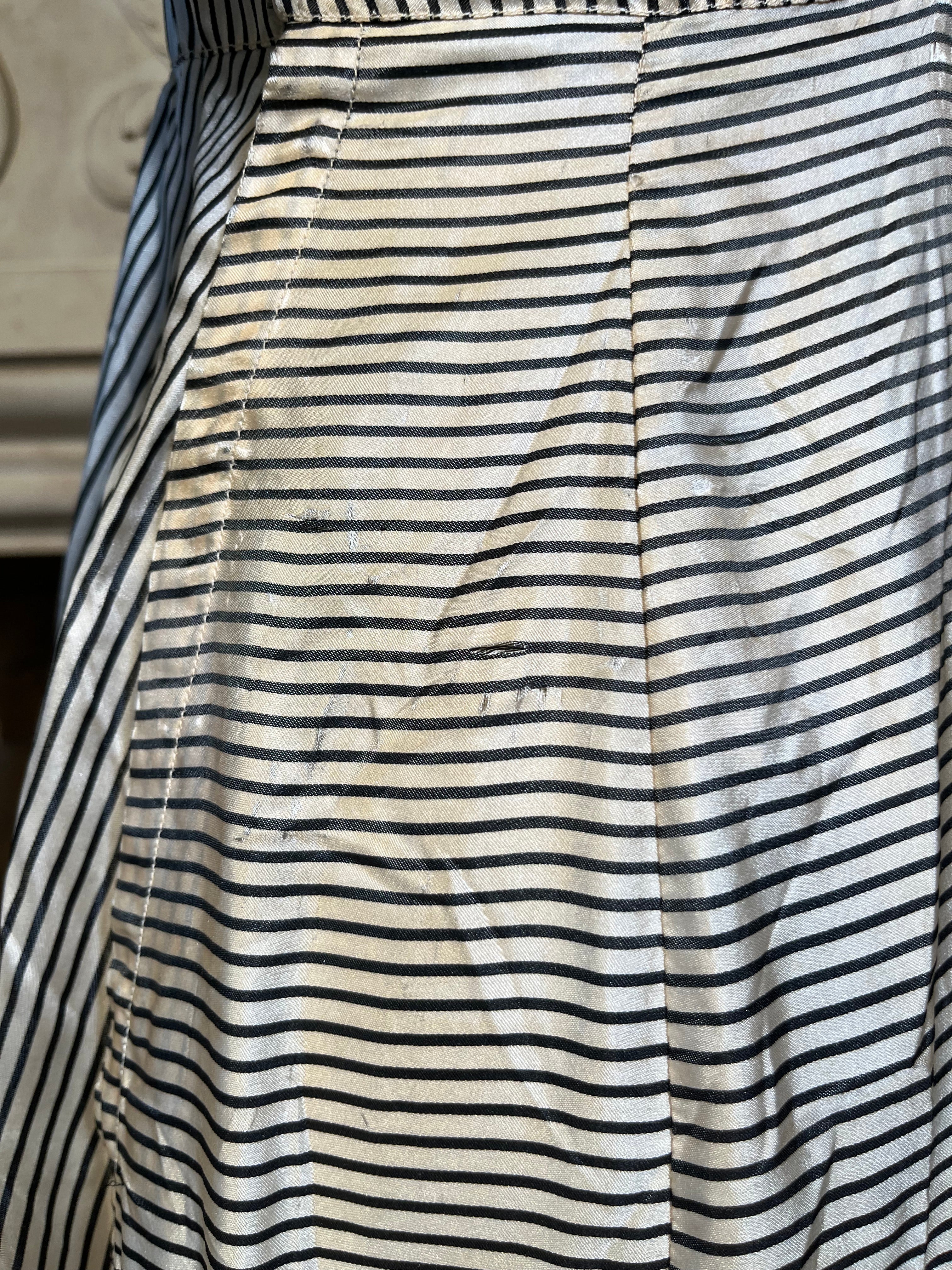 c. 1912 Silk Striped Dress