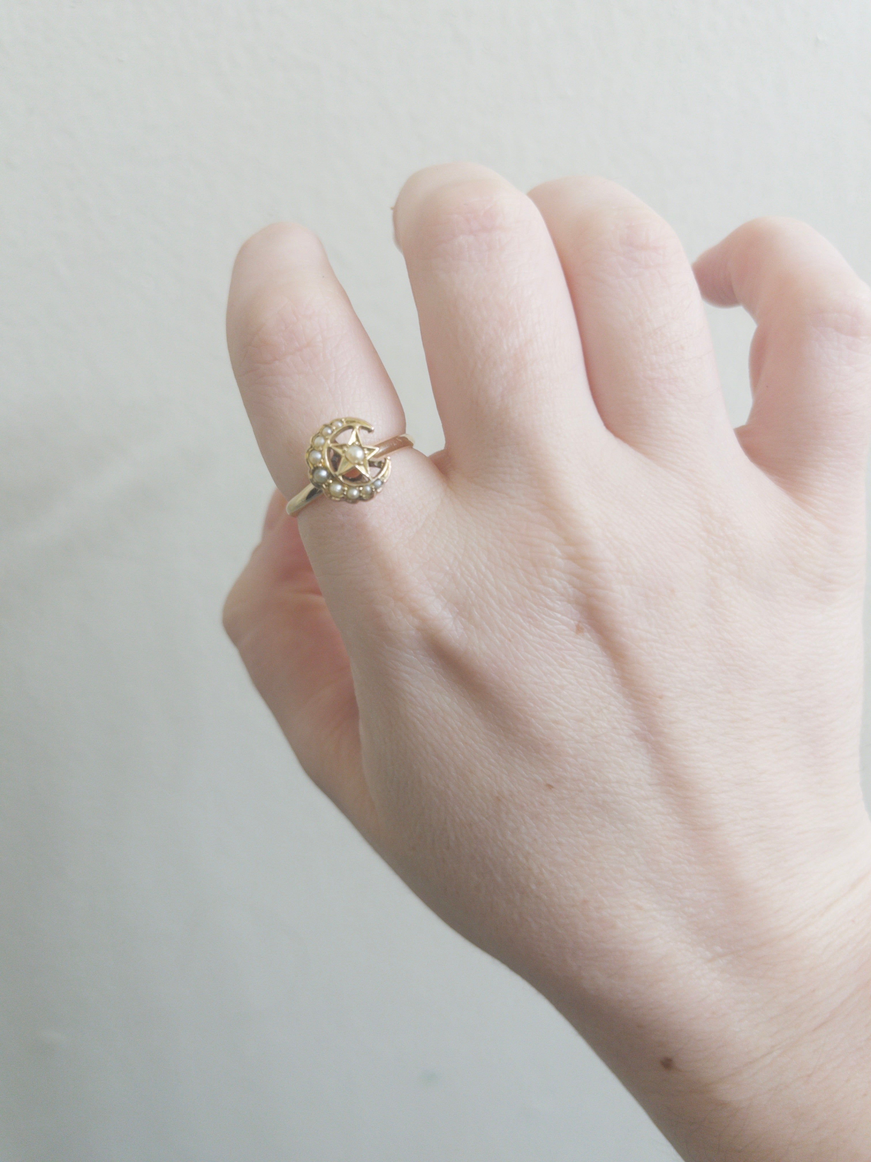 c. 1900s-1910s 10k Gold Celestial Conversion Ring