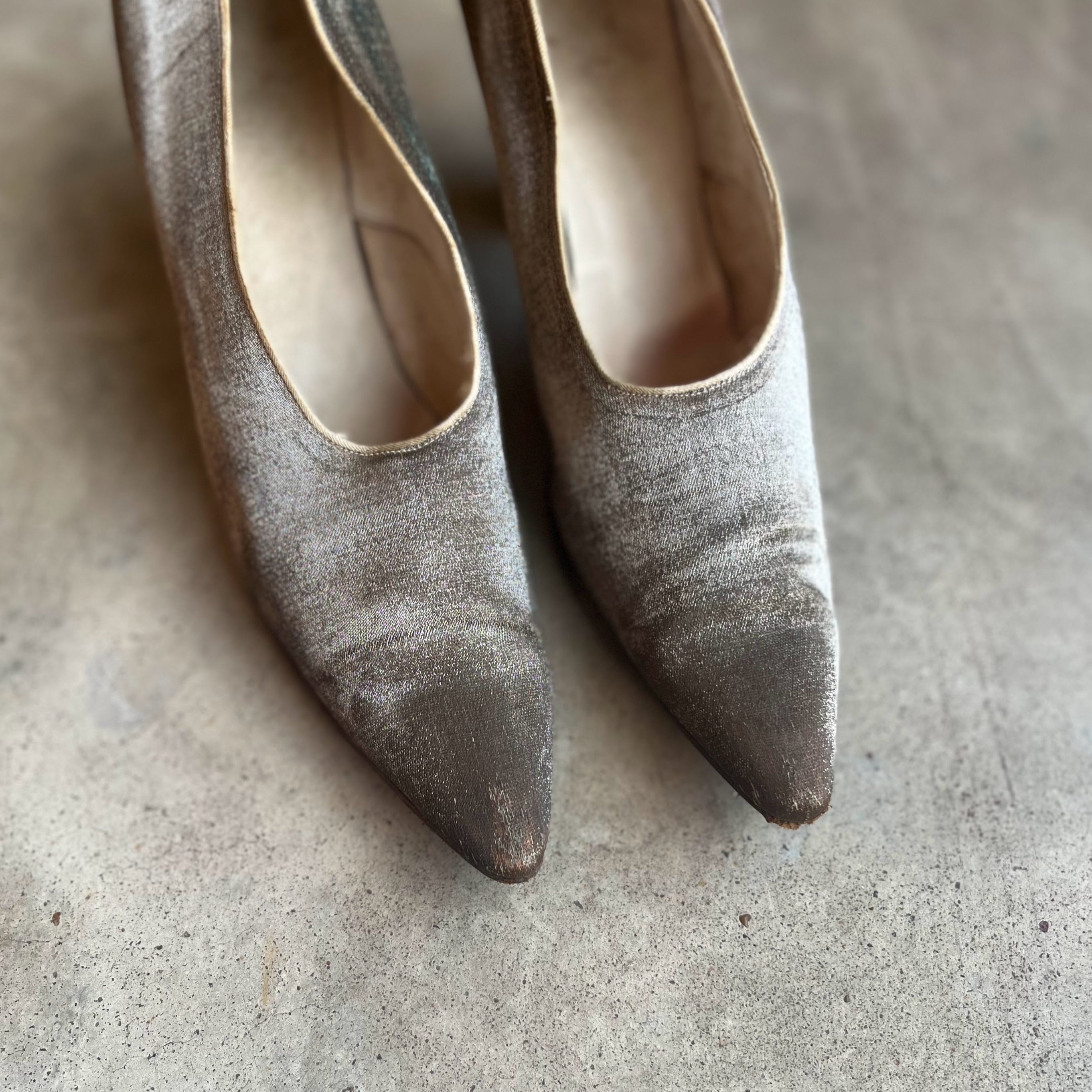 c. 1910s-1920s Lamé Pumps | Approx Sz 7.5