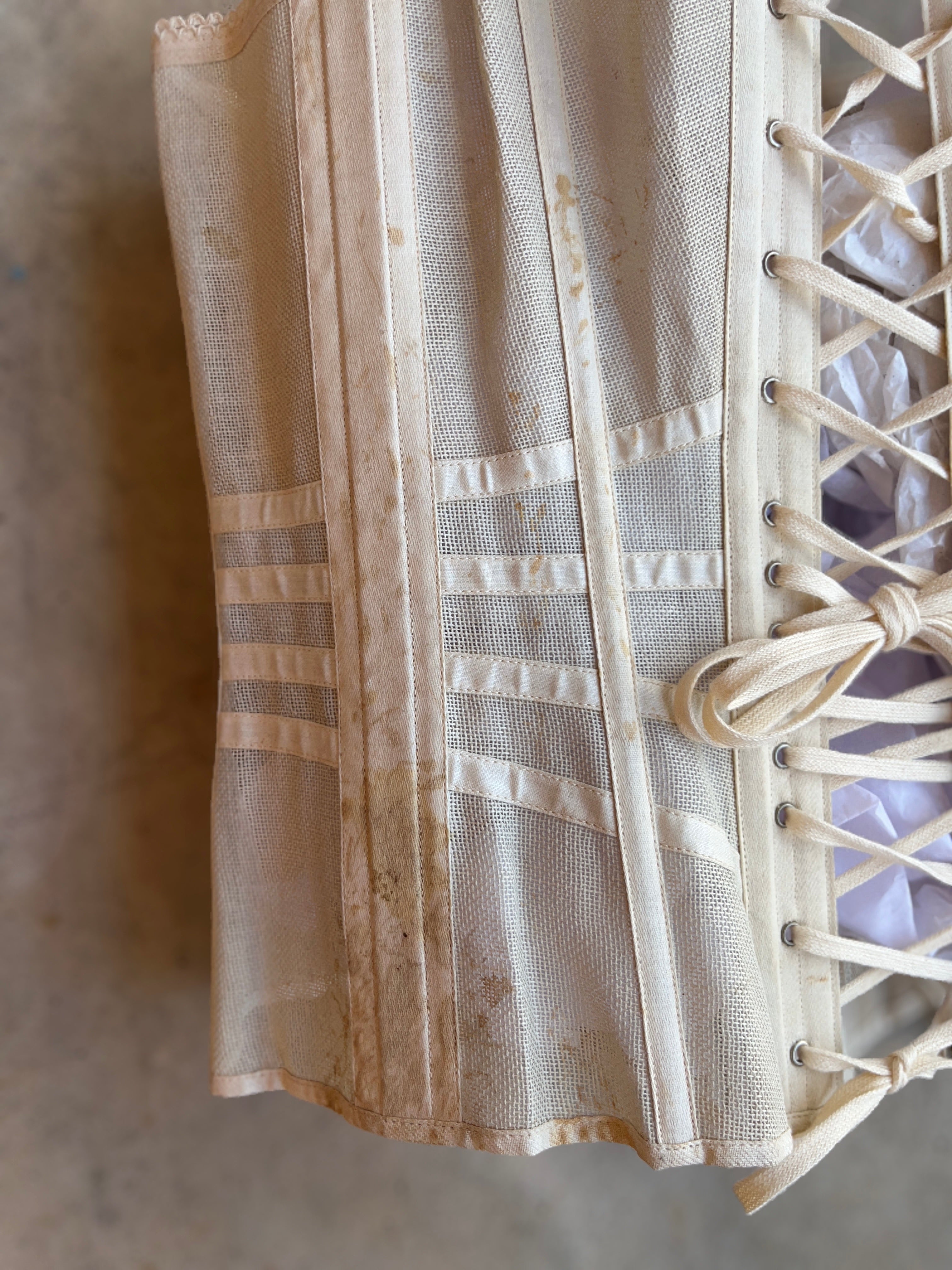 c. 1890s-1900s Summer Corset | Size 30"