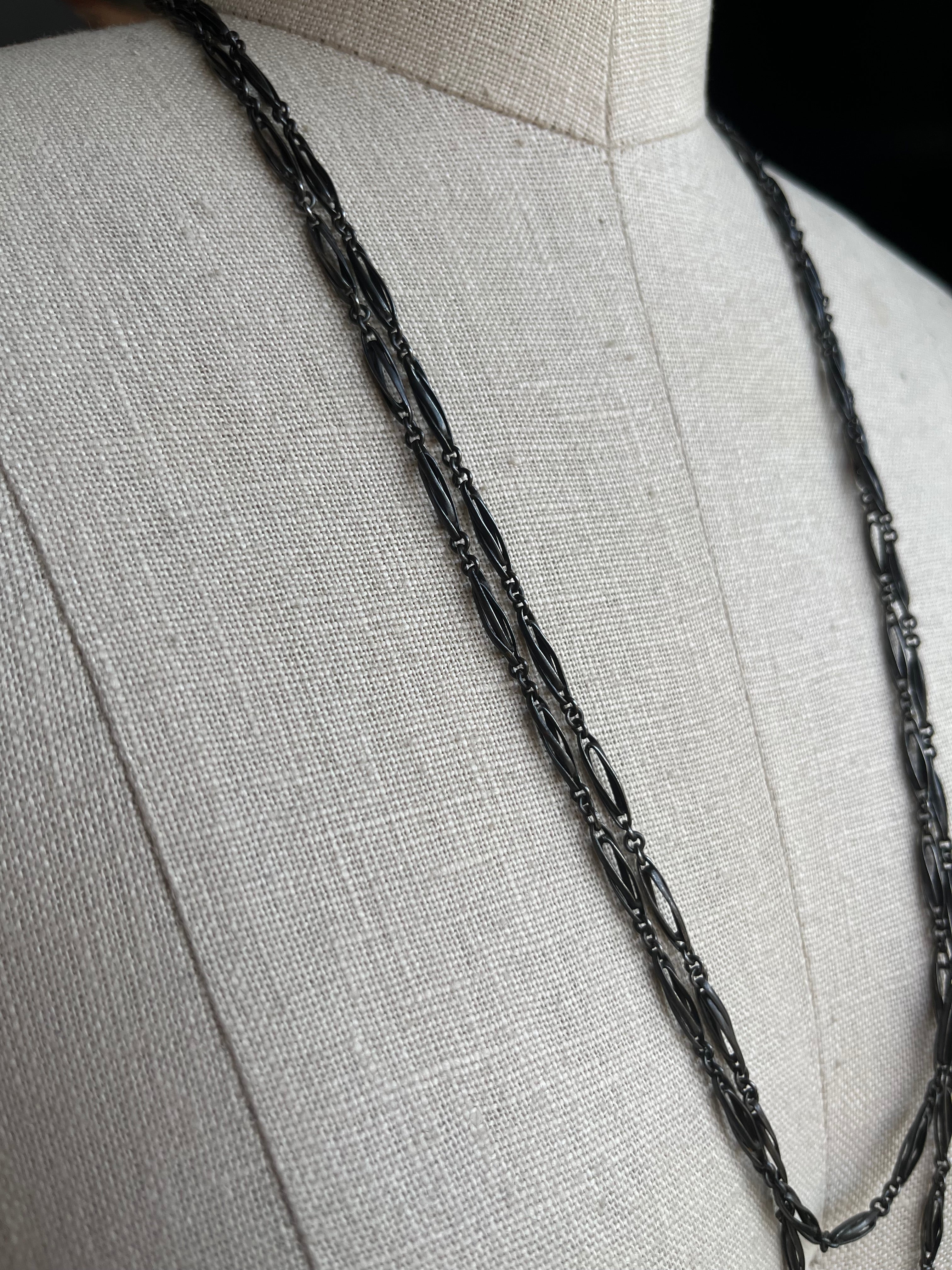 c. Late 19th Century Gunmetal Chain + Pencil