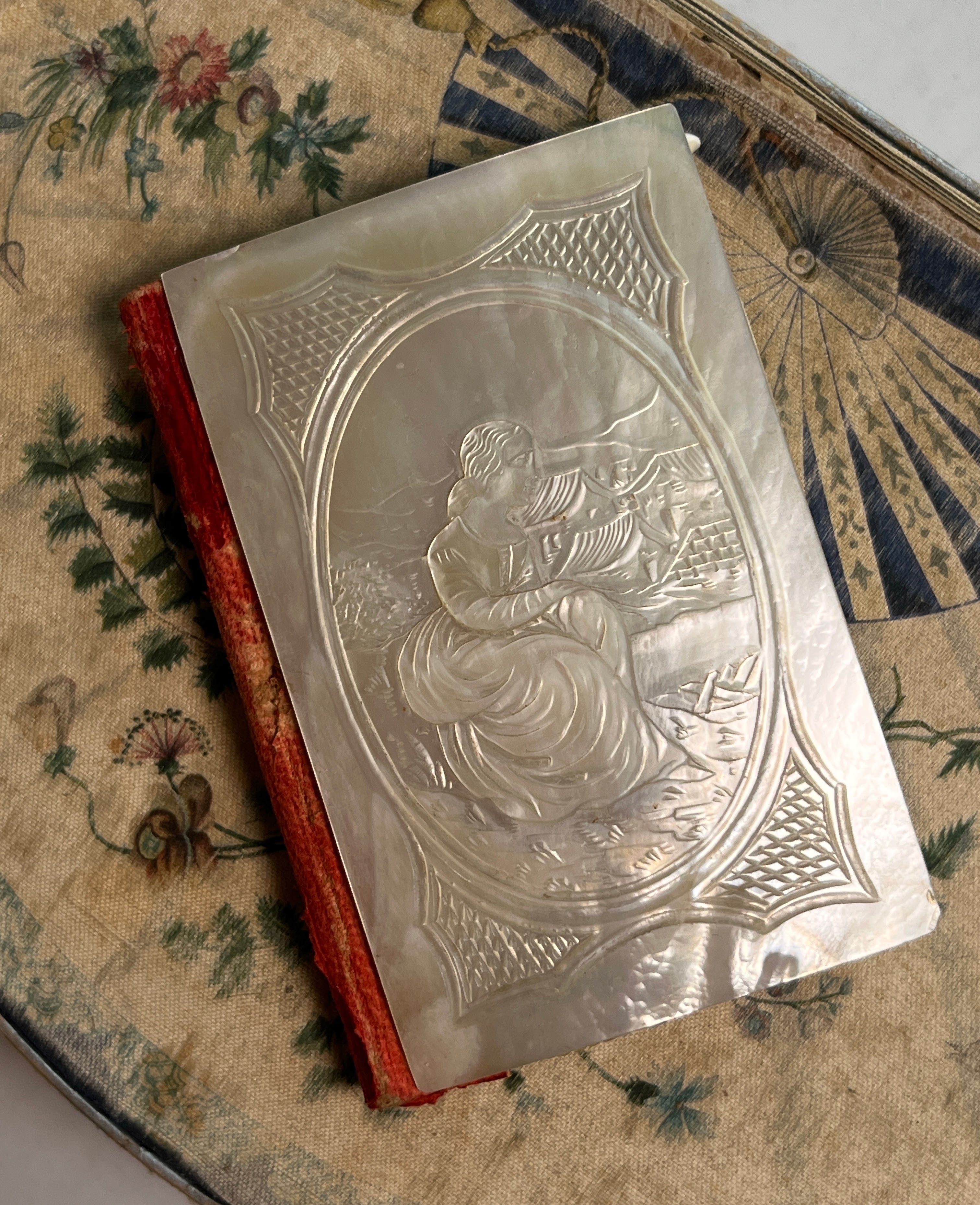 c. 1850s-1860s French Mother of Pearl Aide-Memoire