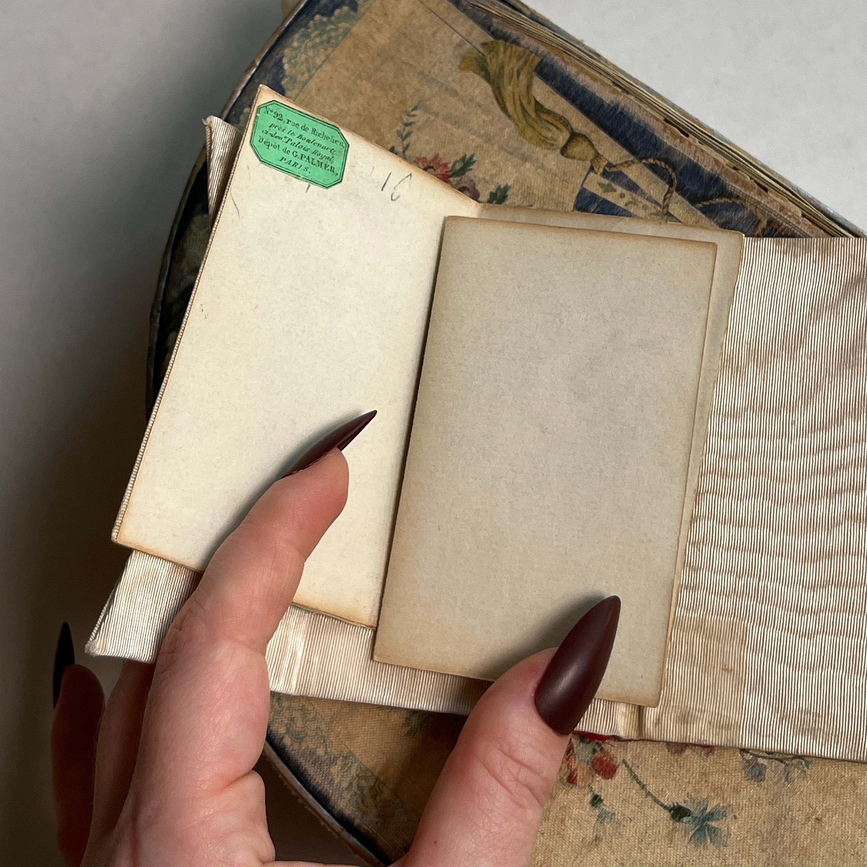 c. 1850s-1860s French Mother of Pearl Aide-Memoire