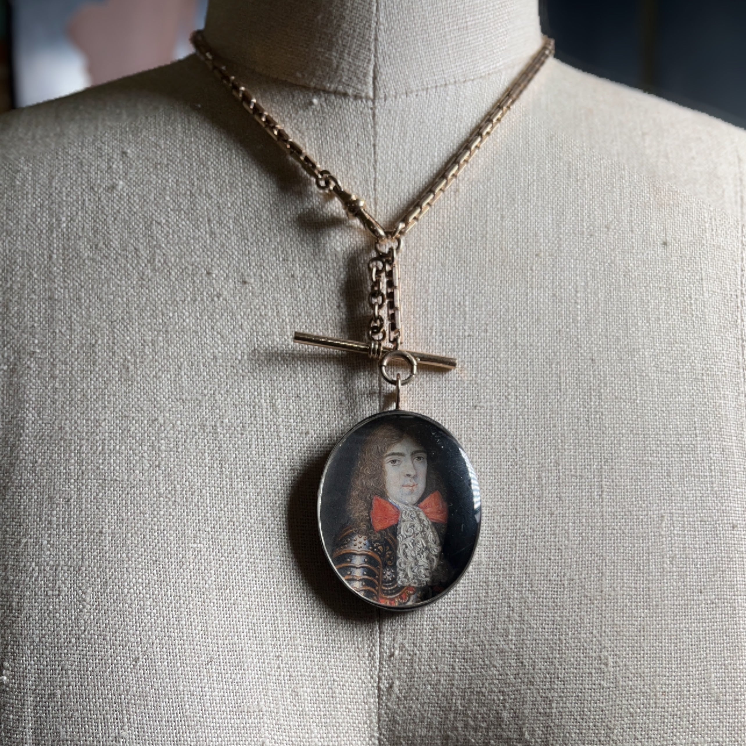 c. Late 17th - Early 18th Century Portrait Miniature Pendant