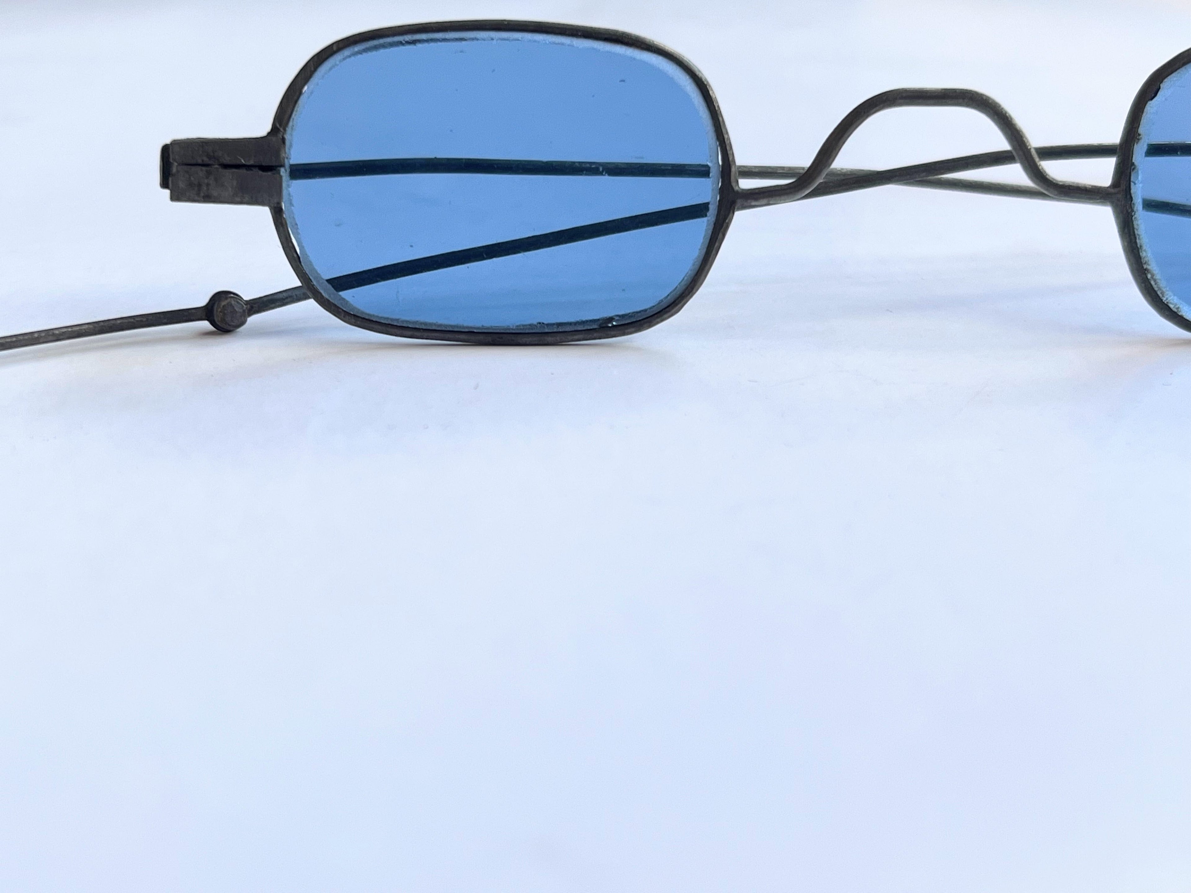 19th c. Blue Tinted Eyeglasses