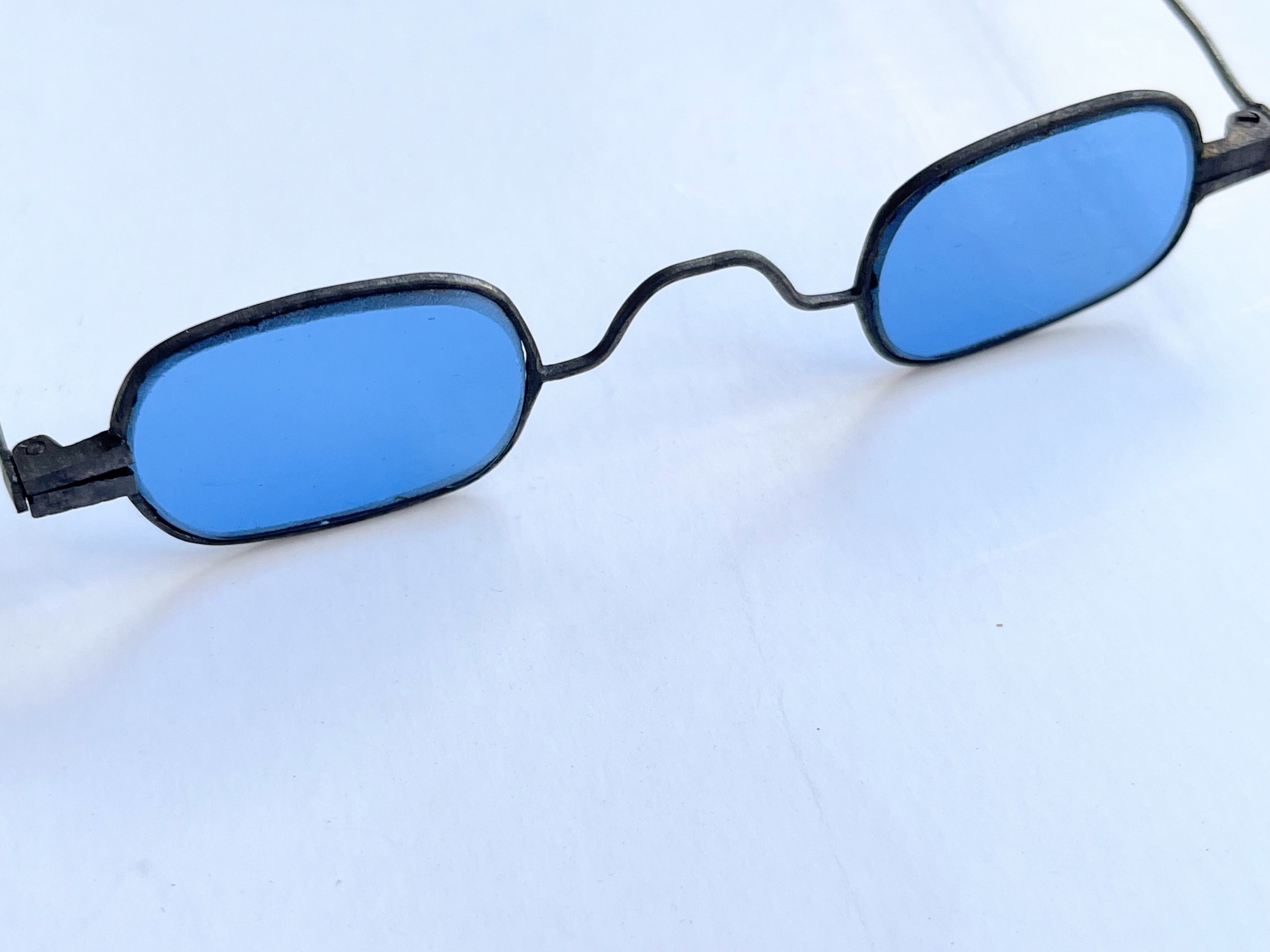 19th c. Blue Tinted Eyeglasses