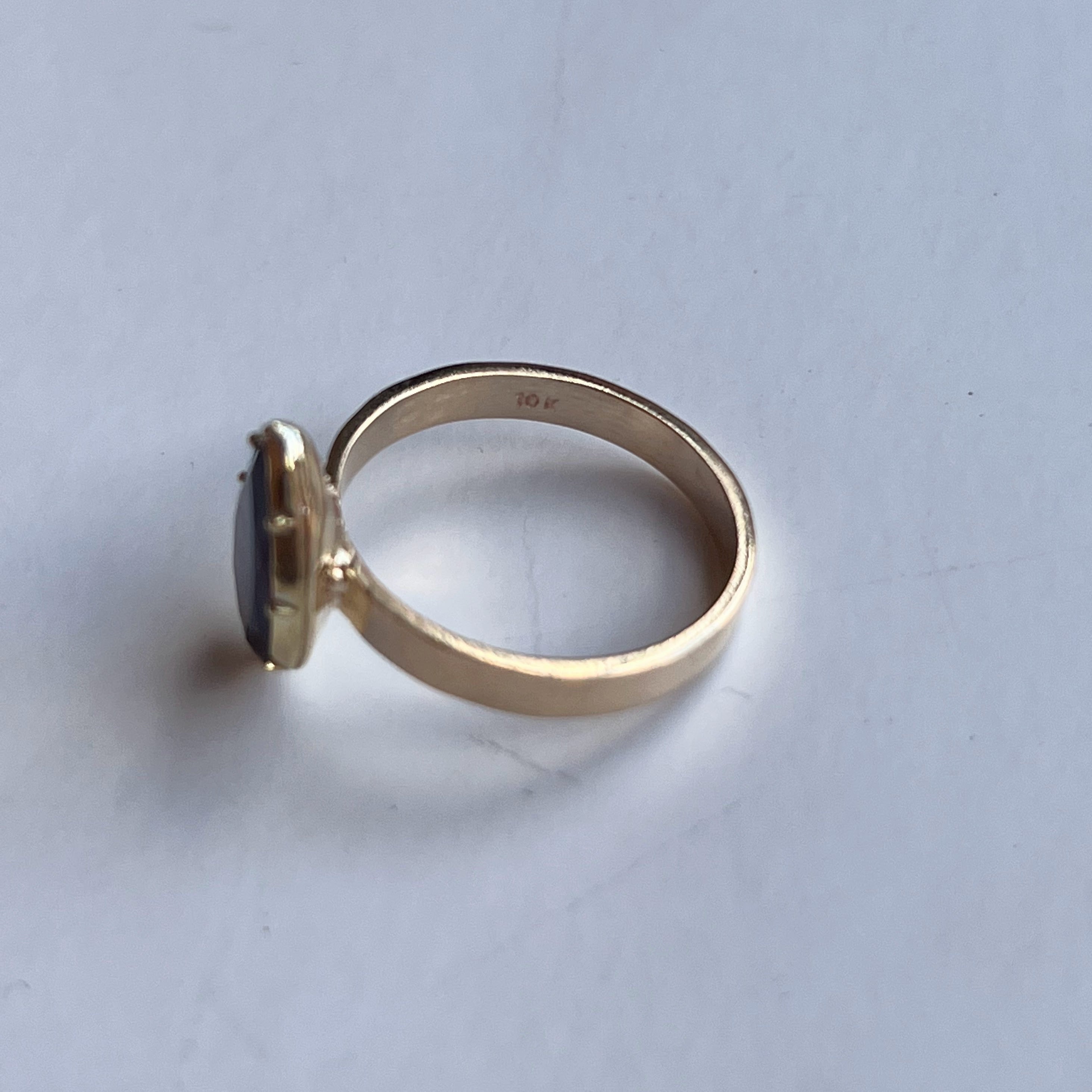 RESERVED | 10k Foiled Garnet Drop Conversion Ring