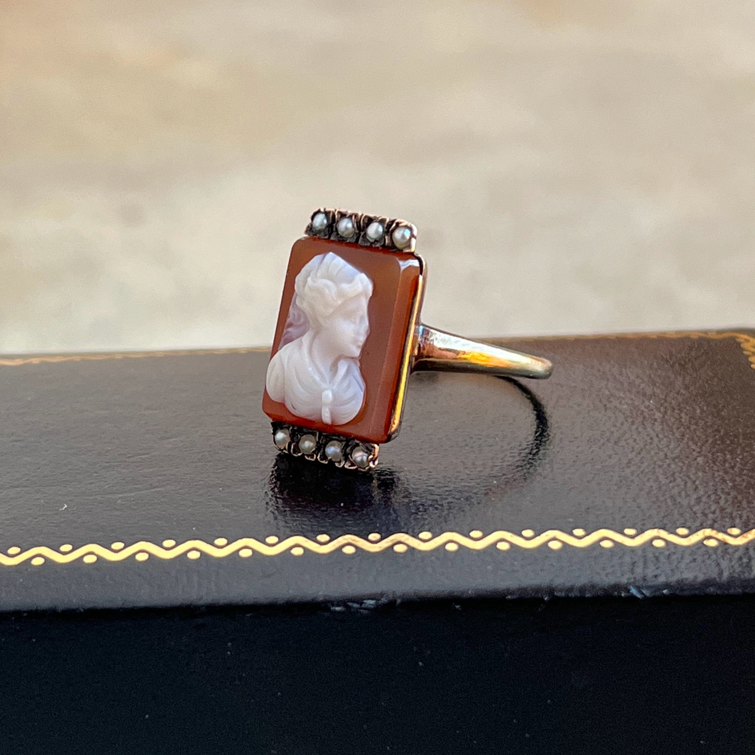 c. 1880s-1890s 10k Gold Cameo Ring