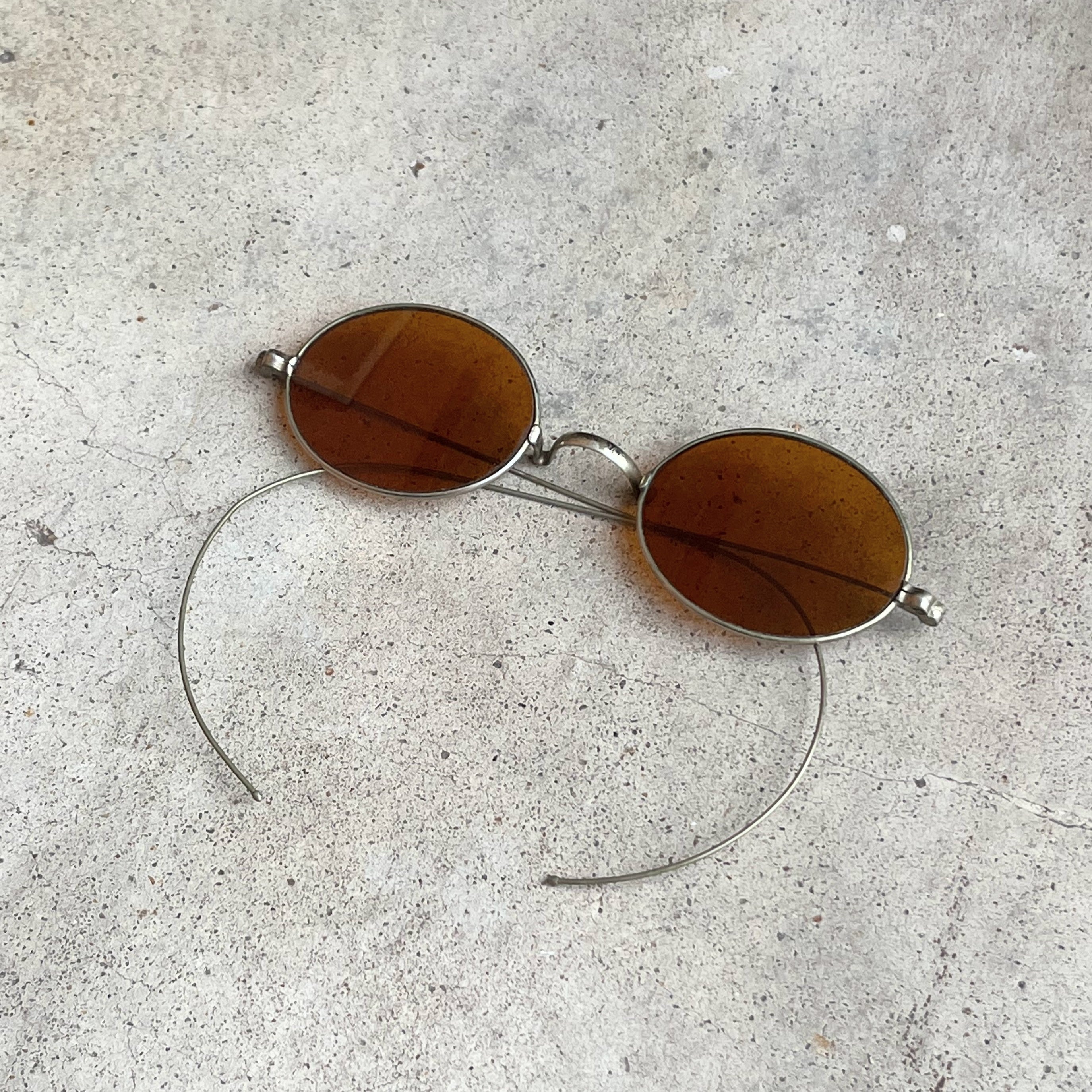 Late 19th c. Amber Tinted Glasses