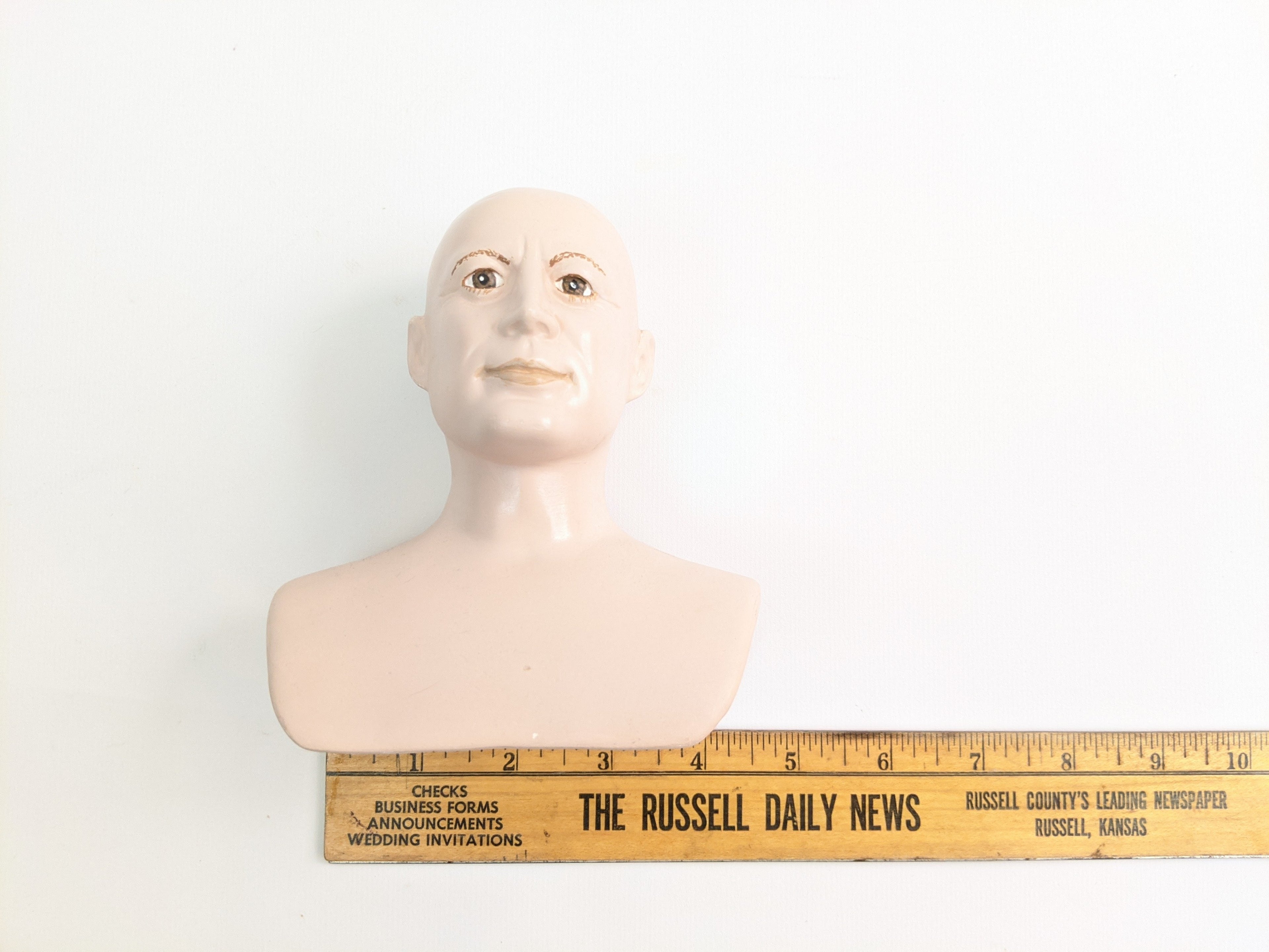 Vintage Porcelain Male Doll Bust