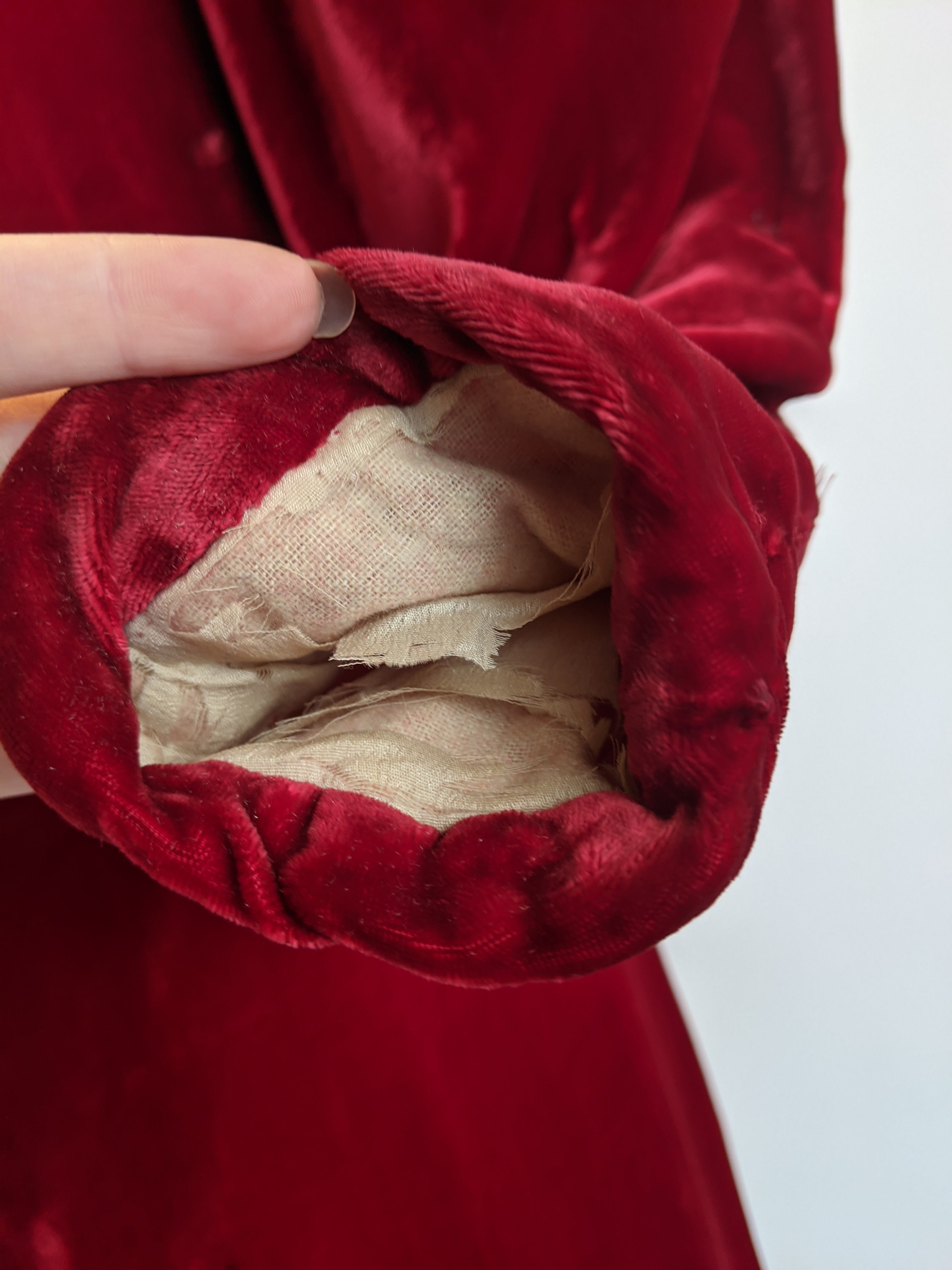 1930s Red Velvet Opera Coat | XS - Small