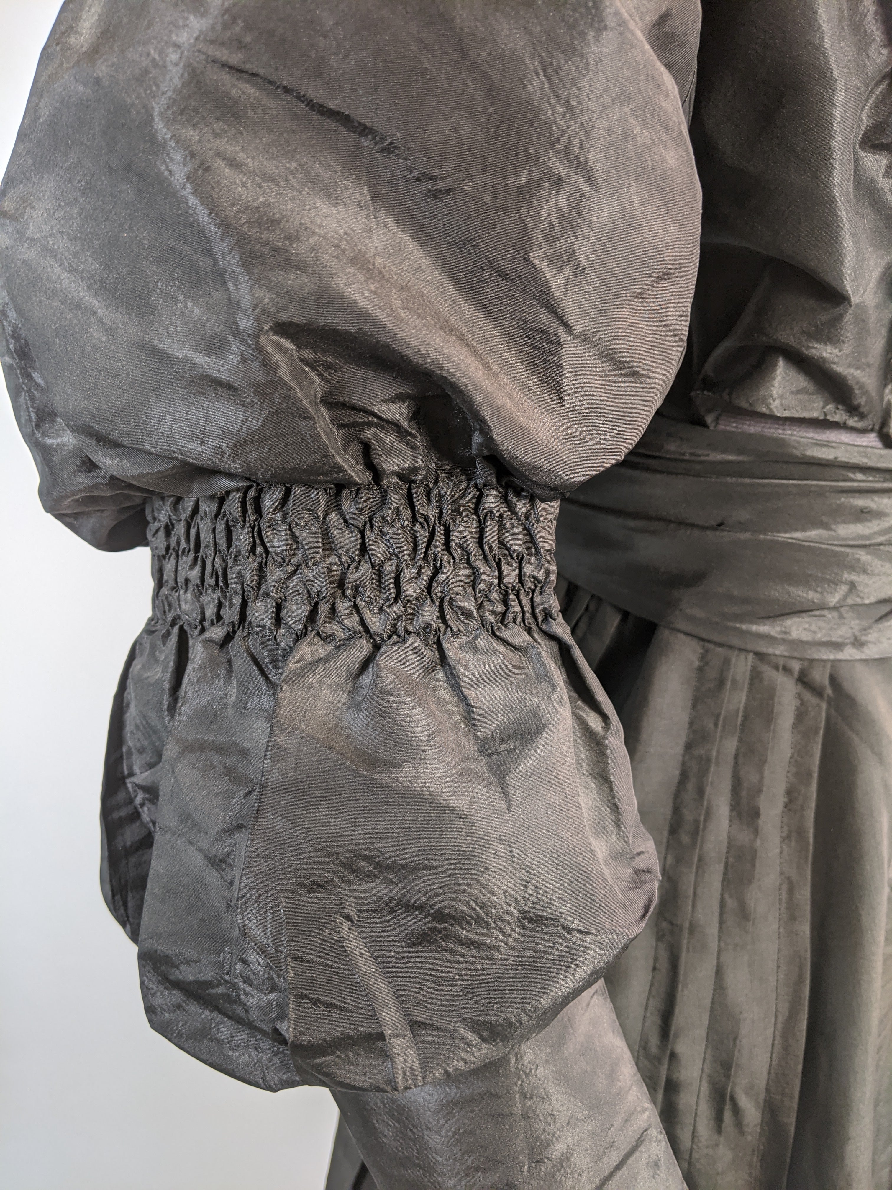 1890s Black Taffeta Bodice