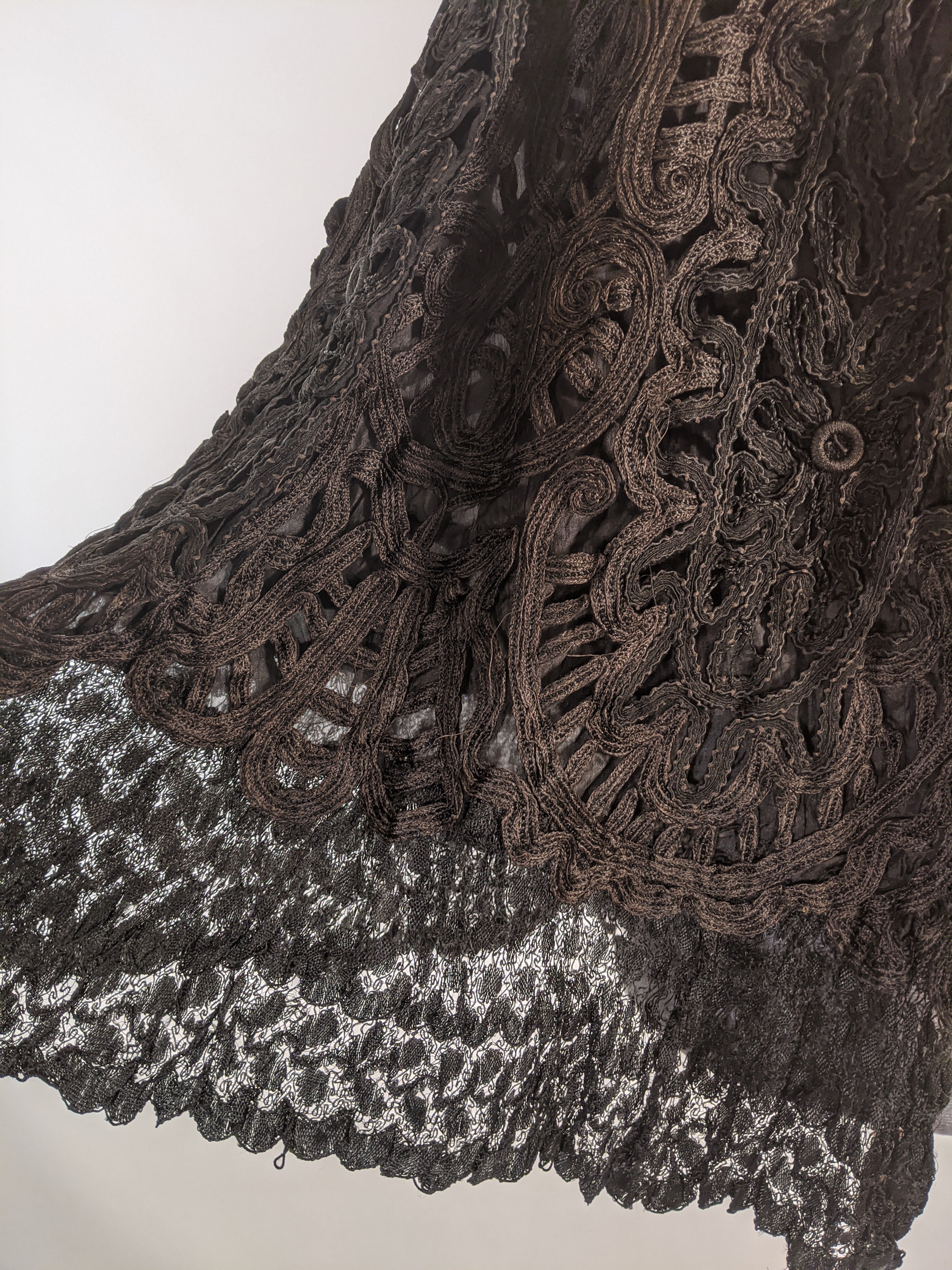 Victorian Black Tape Lace Cape