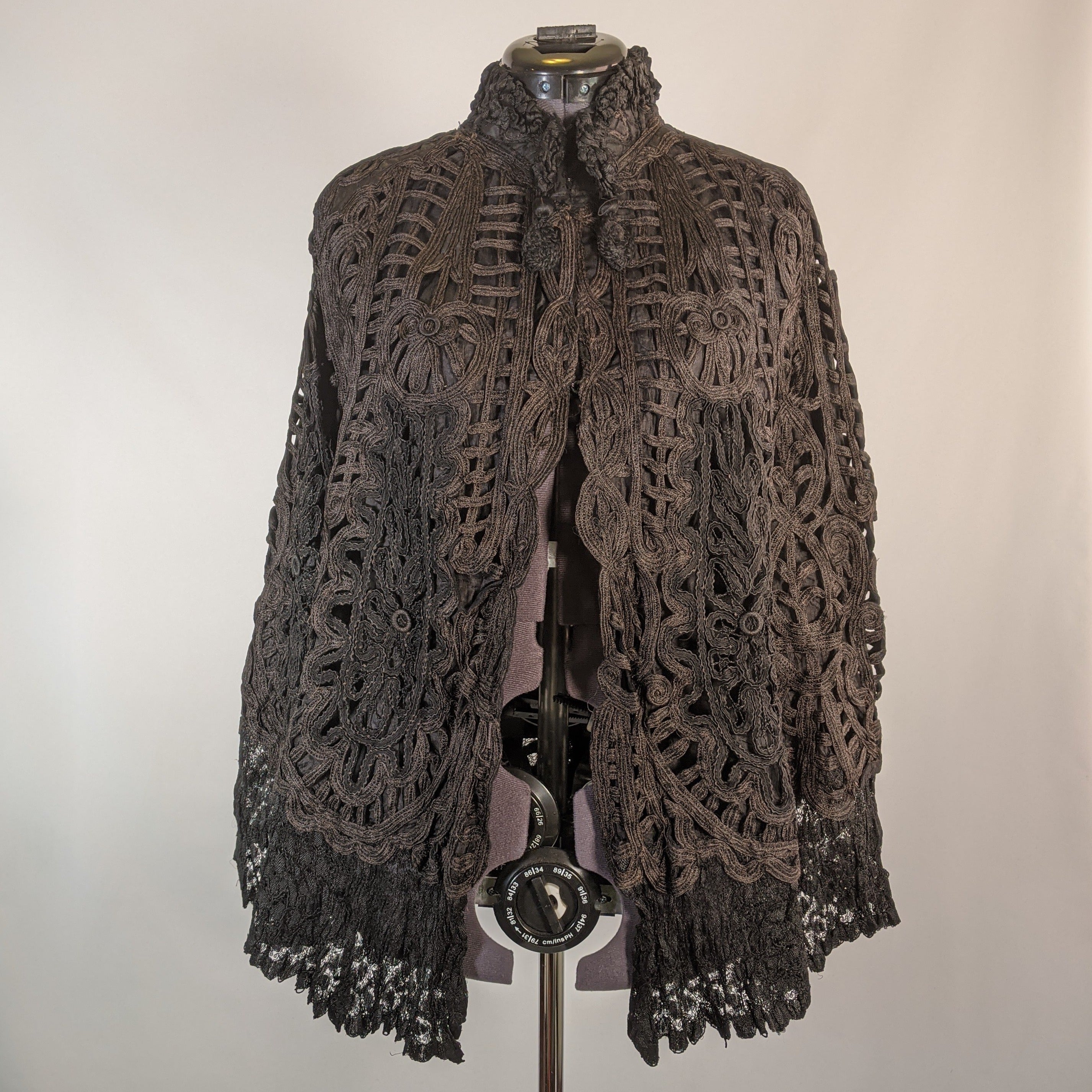 Victorian Black Tape Lace Cape