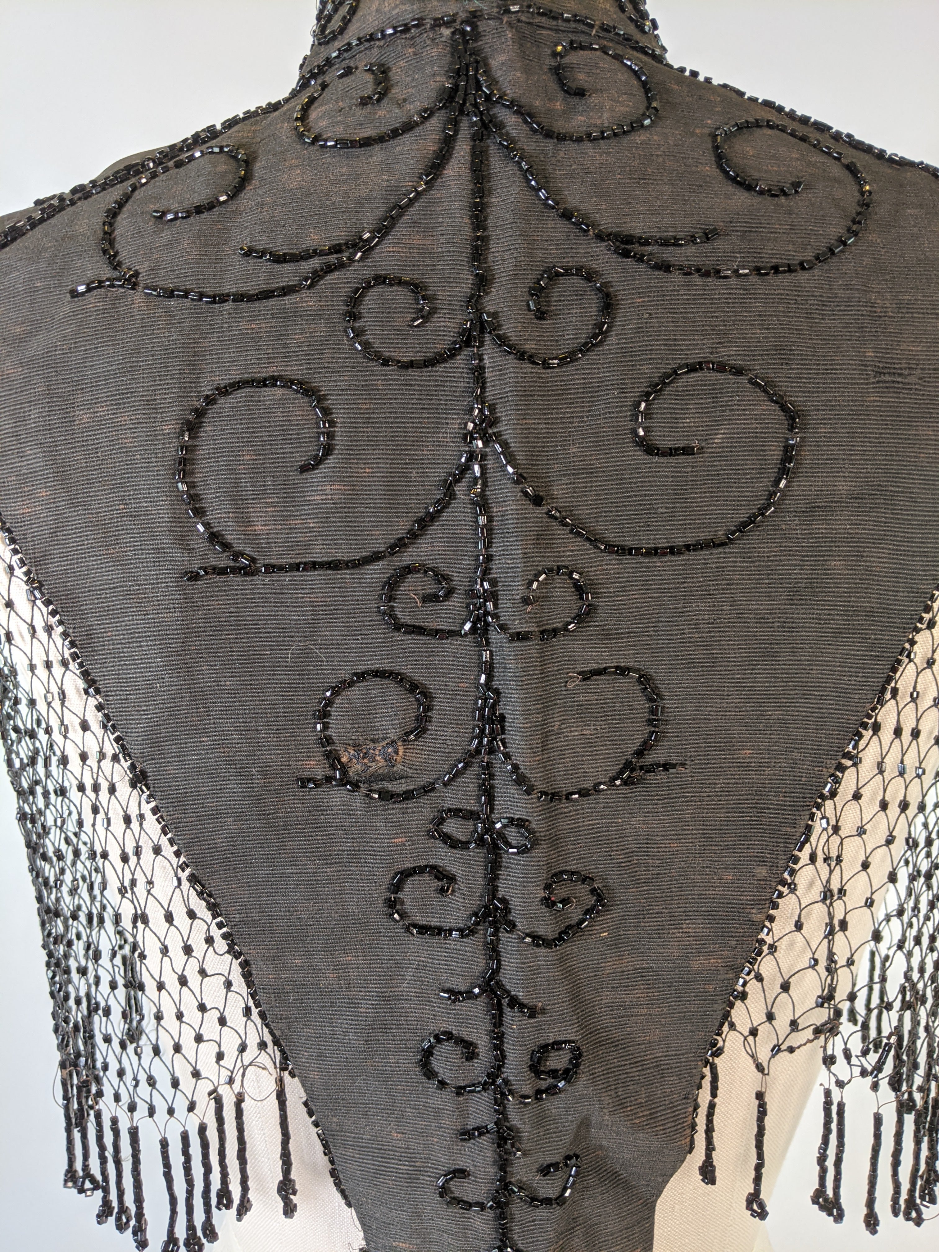 1880s Beaded Mantle
