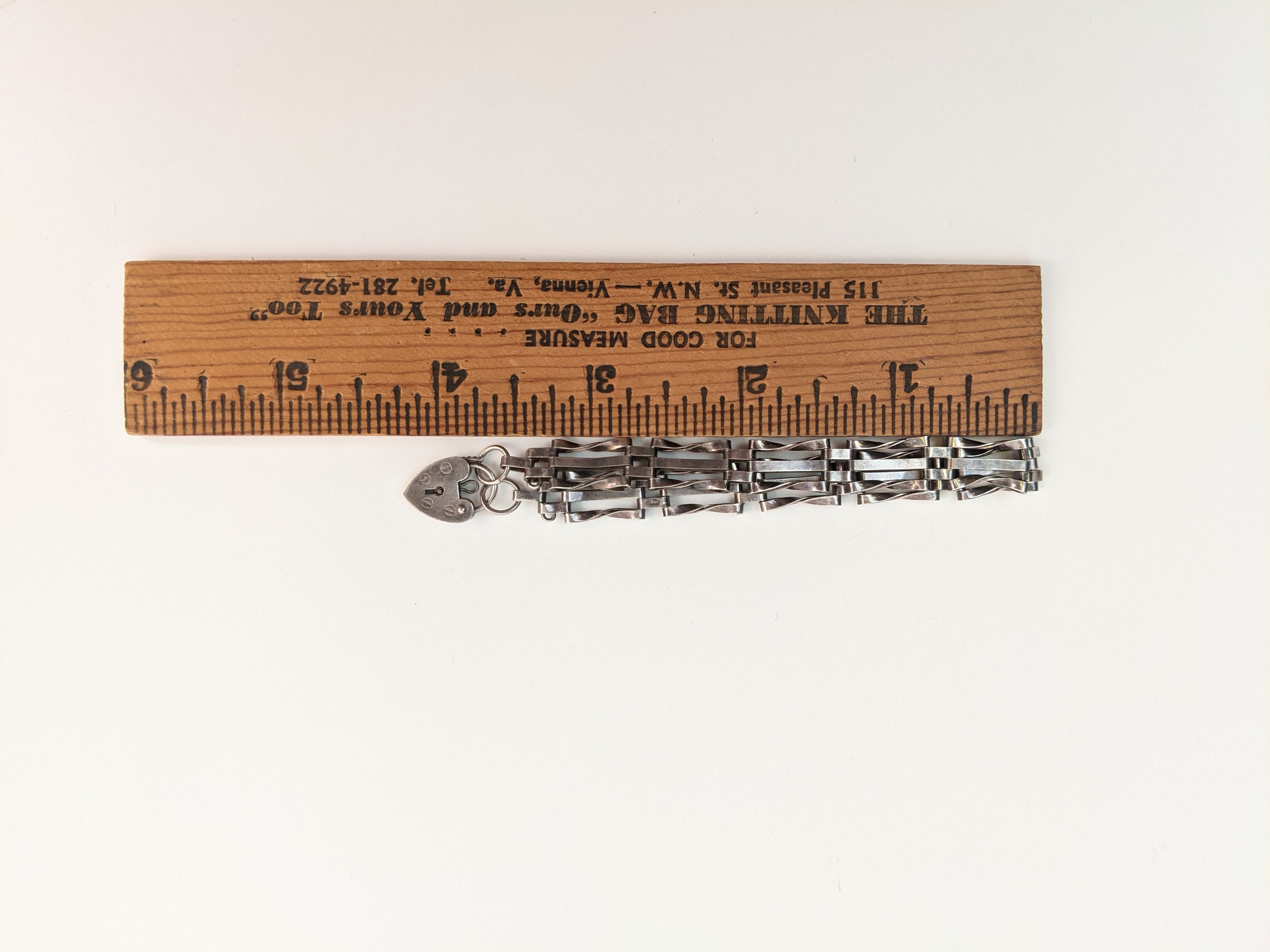 Victorian Revival Sterling Silver Gate Bracelet