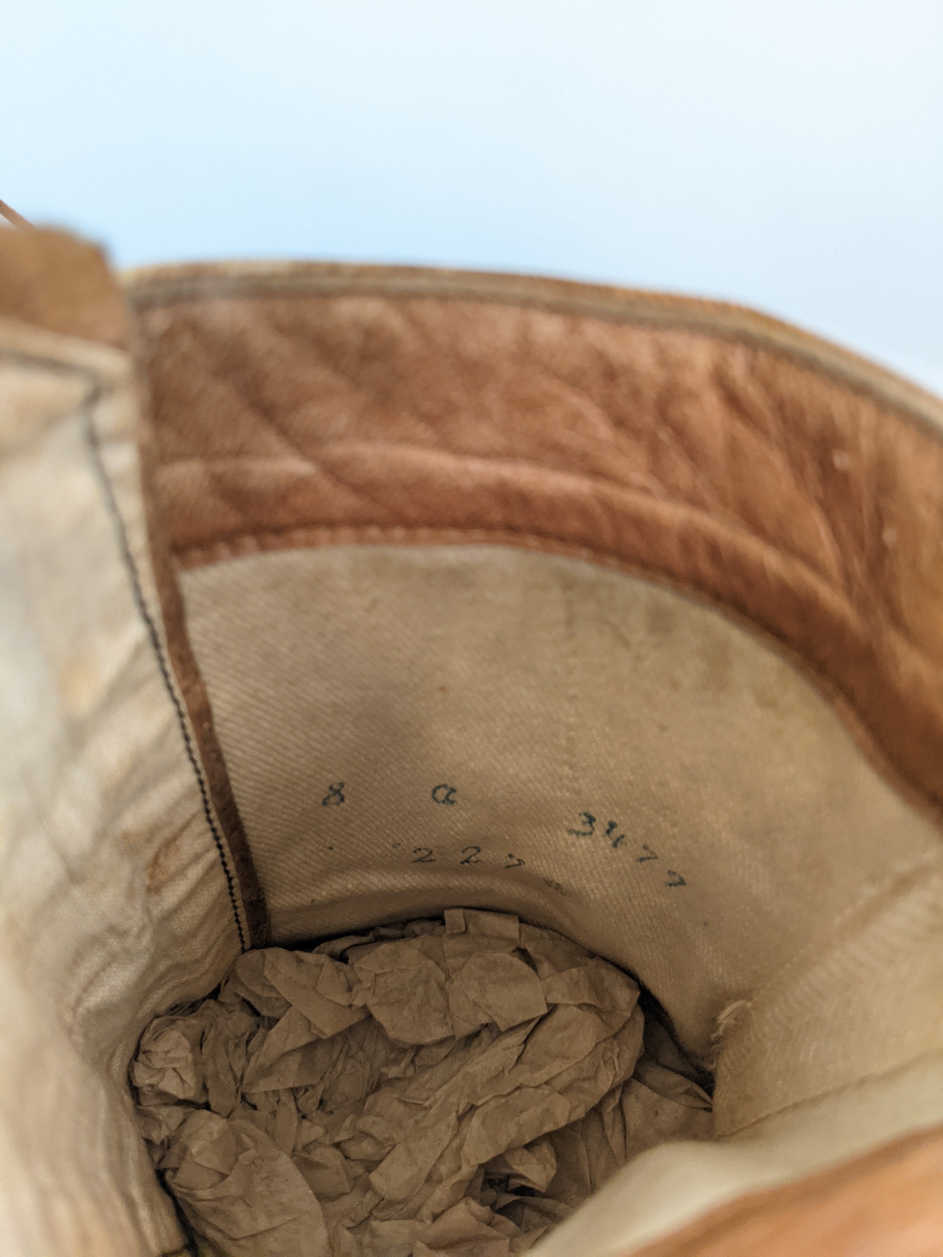 1910s Tan Lace Up Boots | Sz 8-8.5