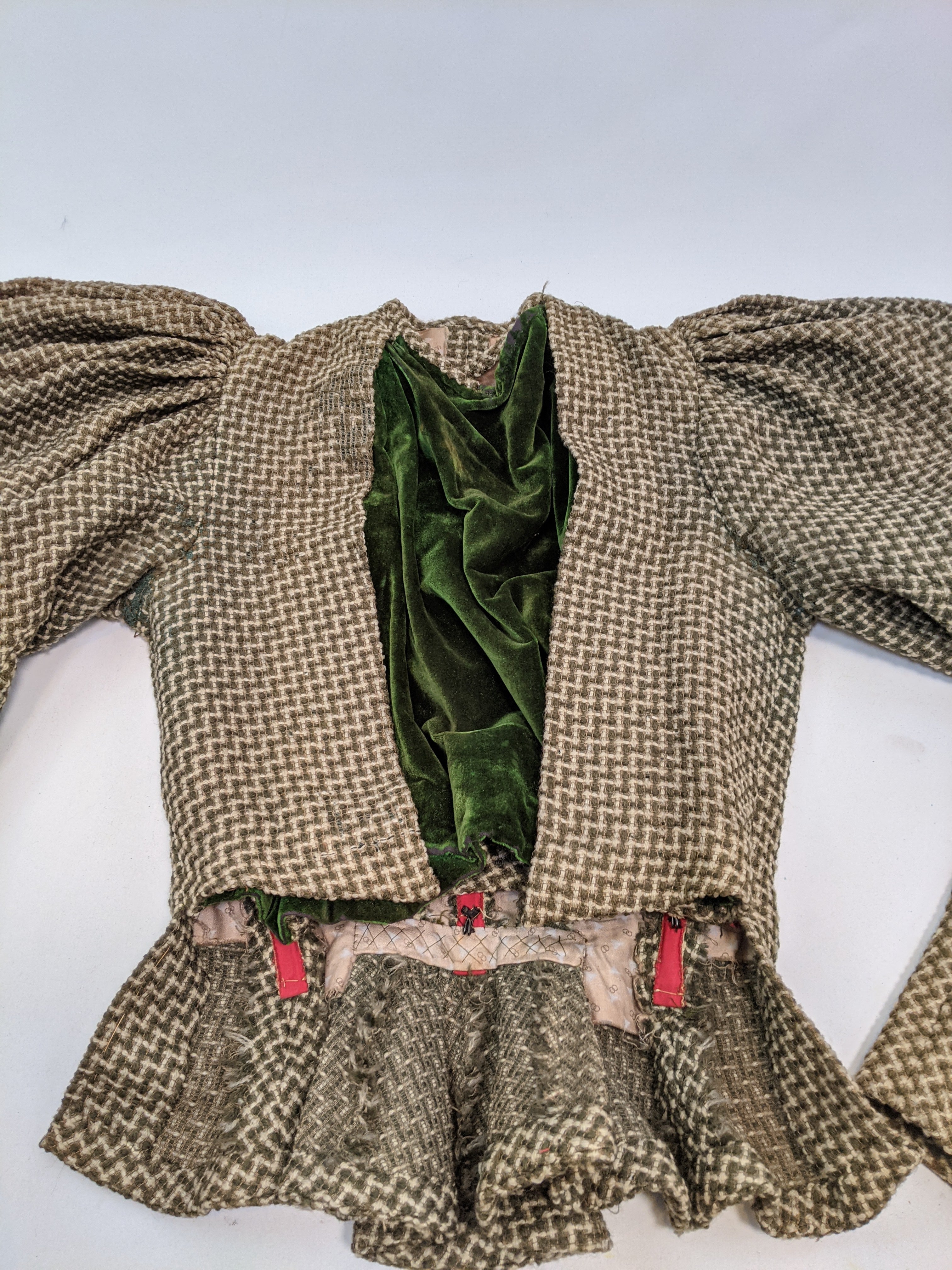 1890s Green + Brown Bodice