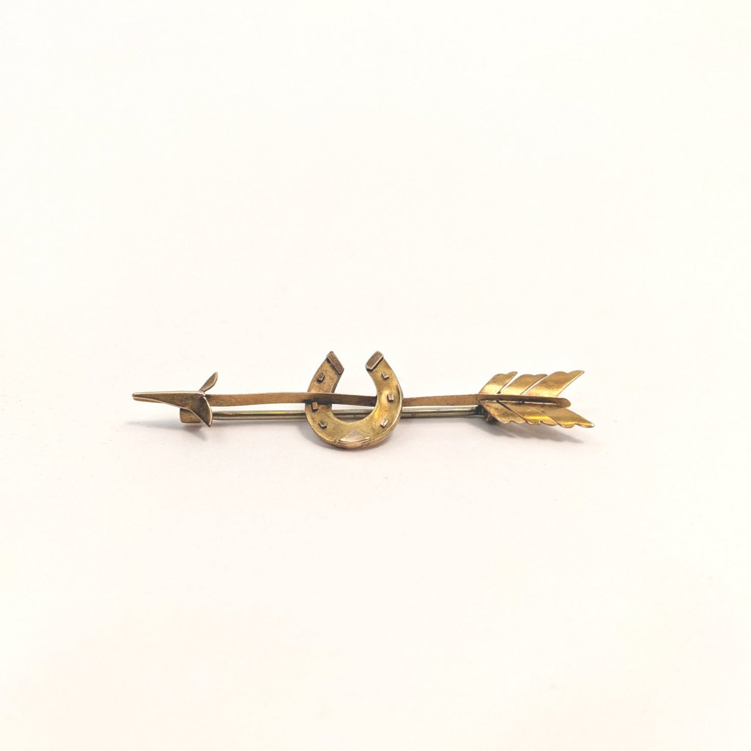 1880s 15k Gold Horseshoe Brooch