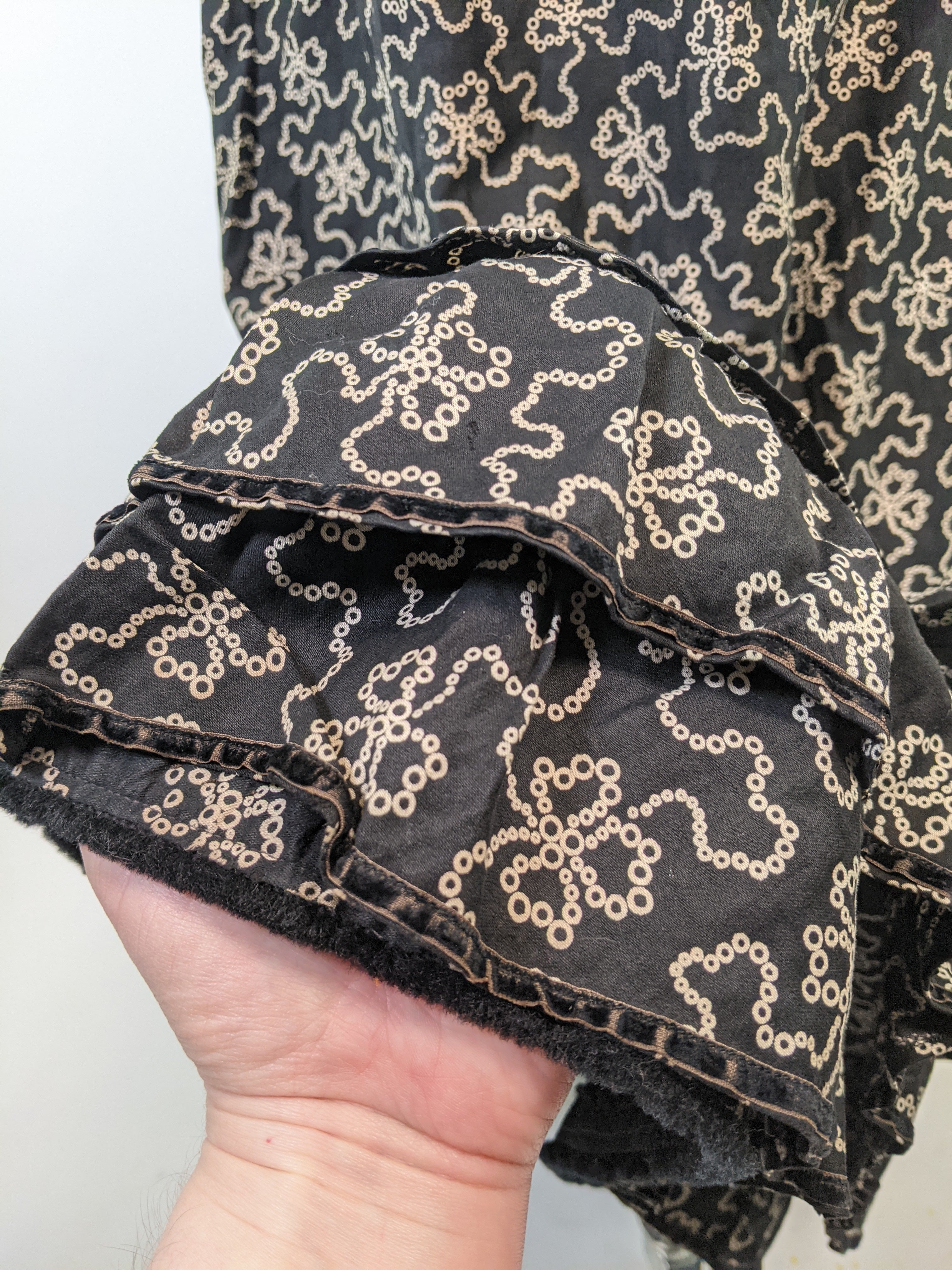 Edwardian Black + White Cotton Skirt
