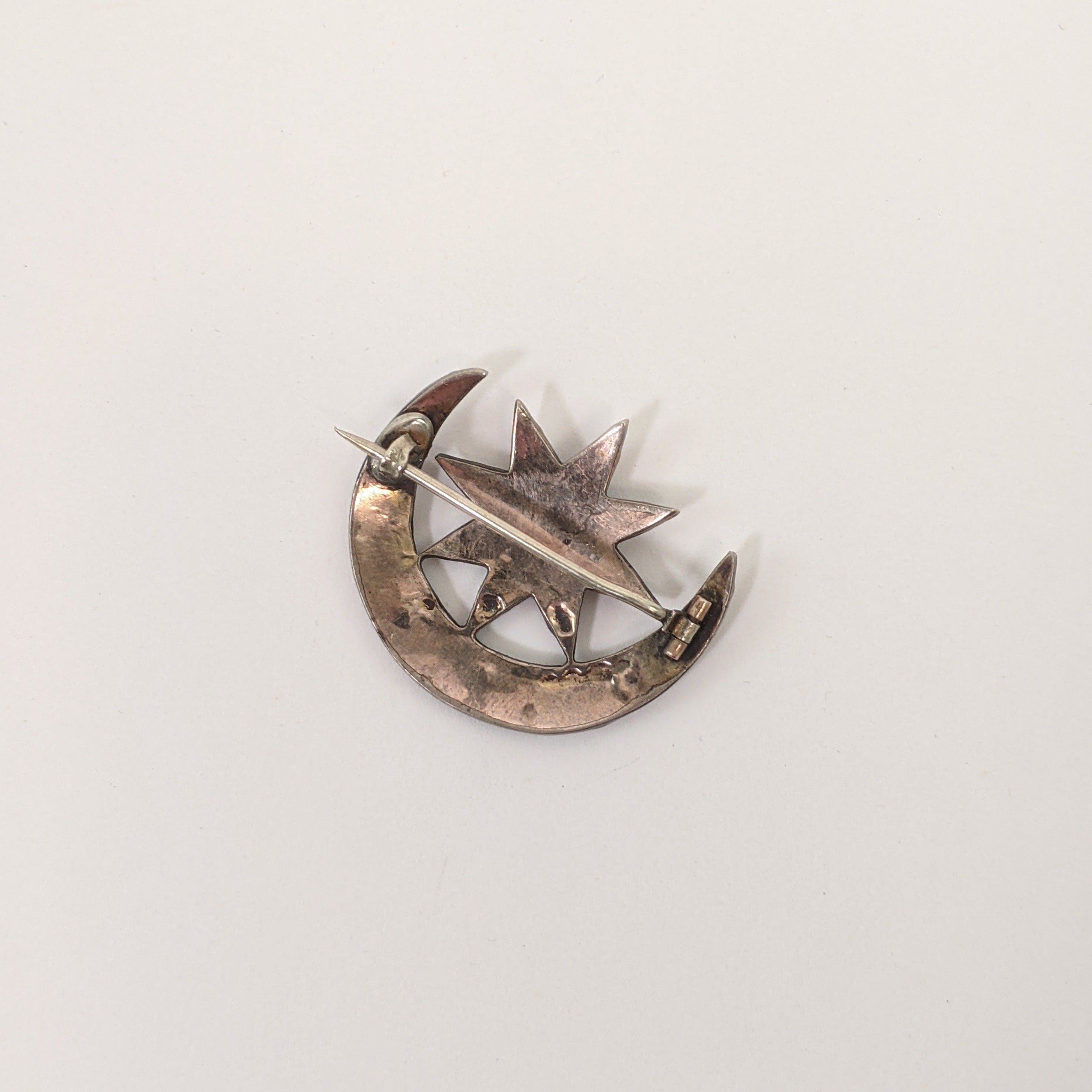 Bohemian Garnet Celestial Brooch C. 1890s