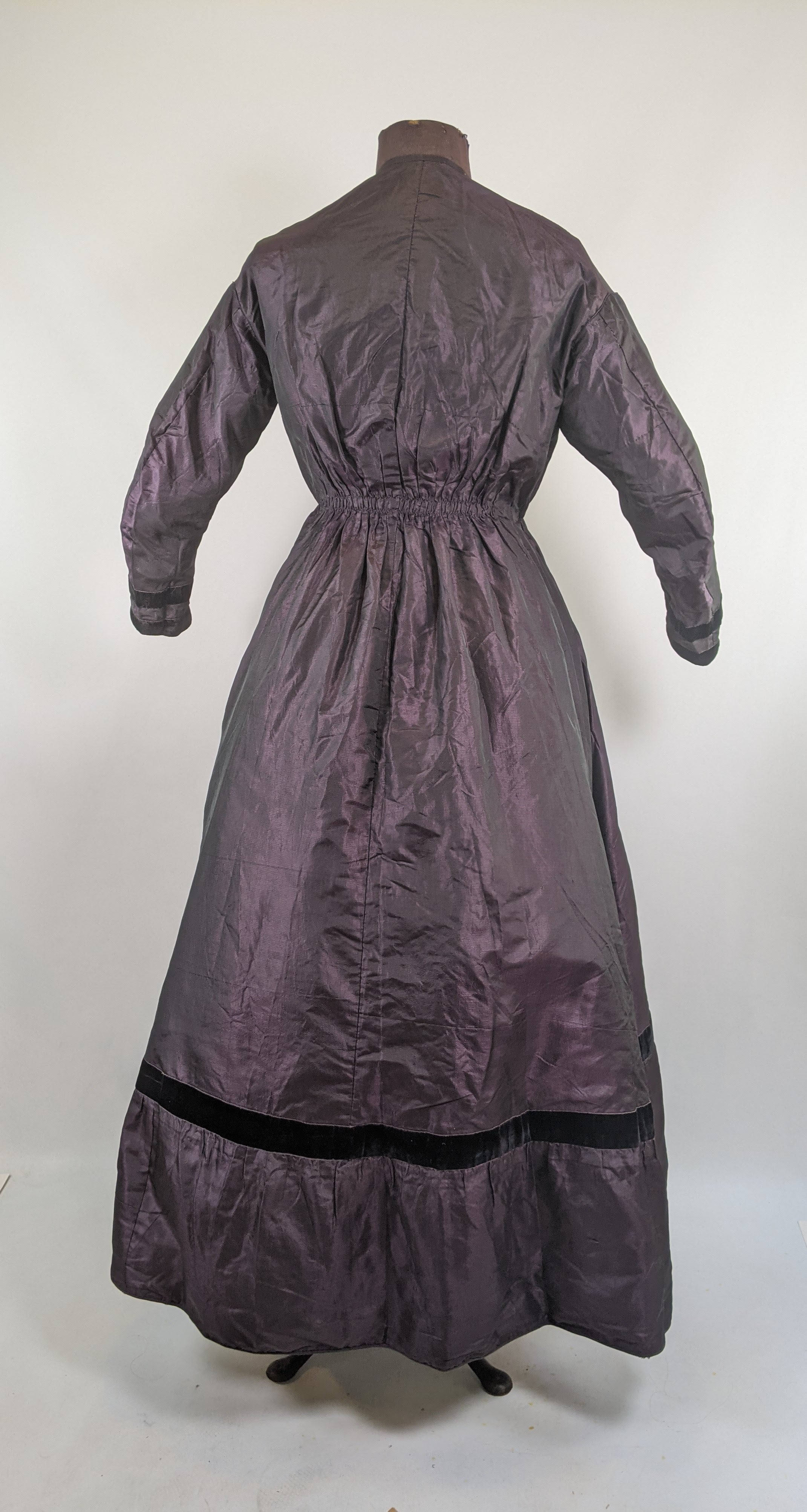 1860s Purple Wrapper Dress
