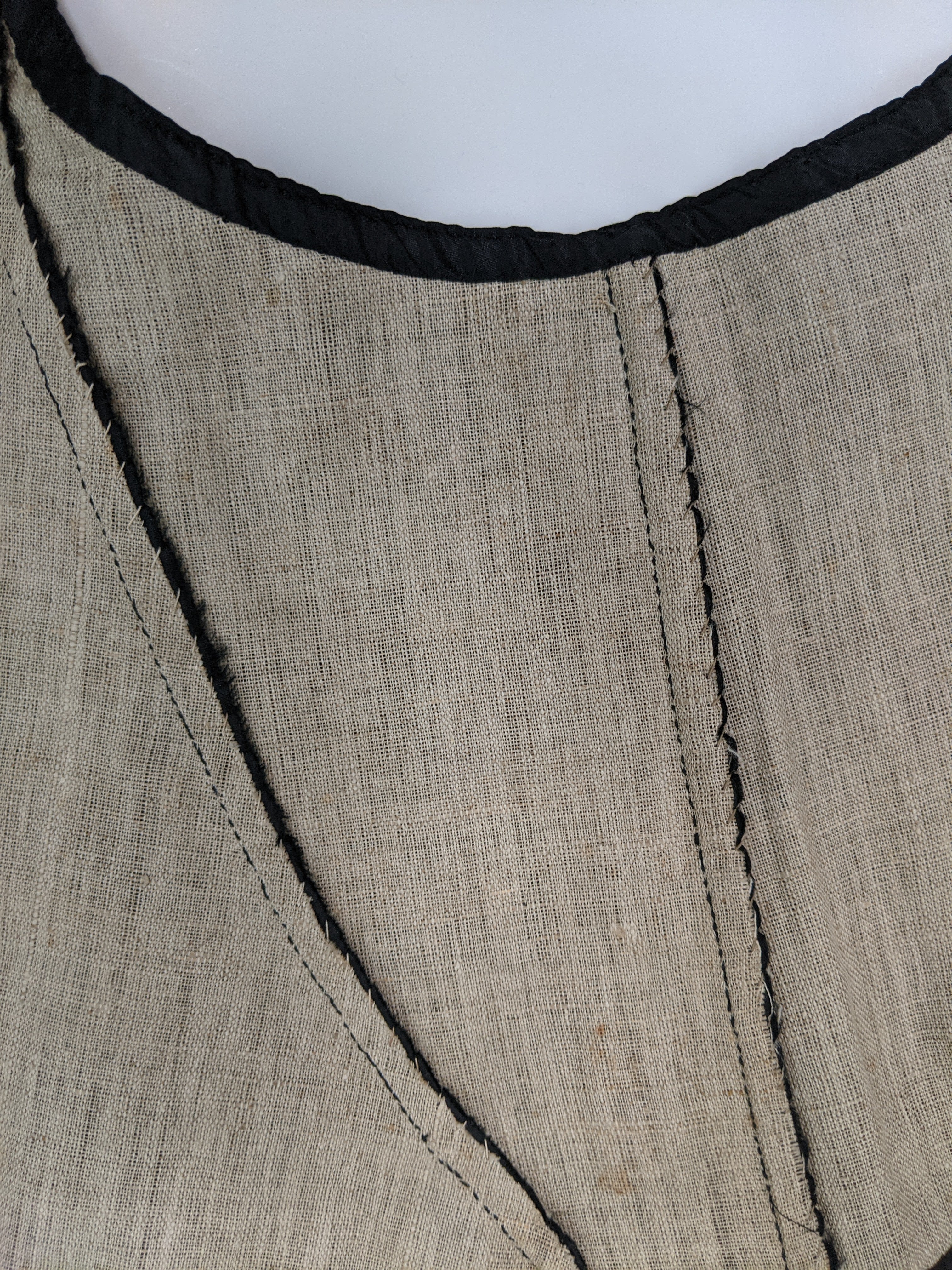 1860s Black Swiss Waist