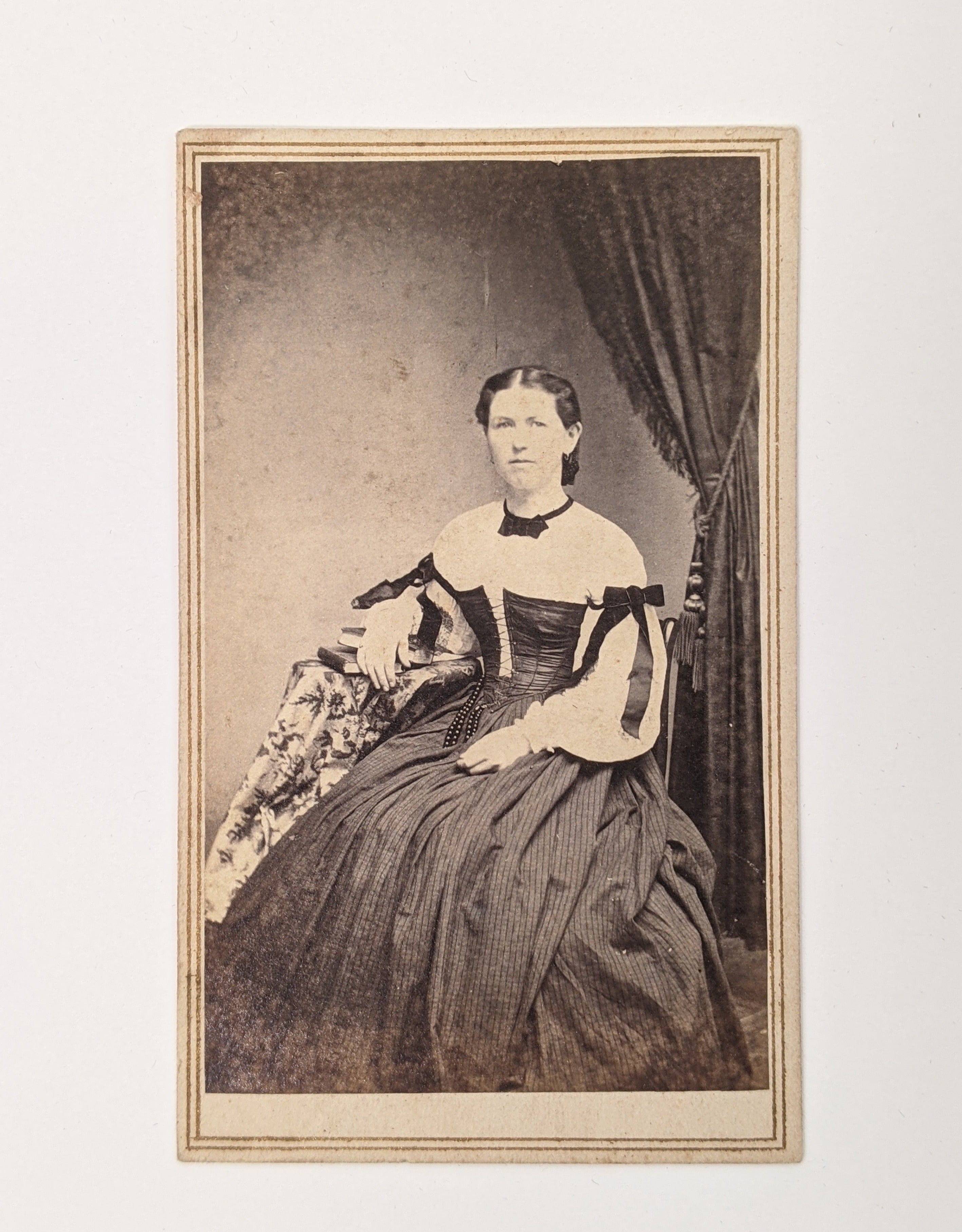 1860s Black Swiss Waist