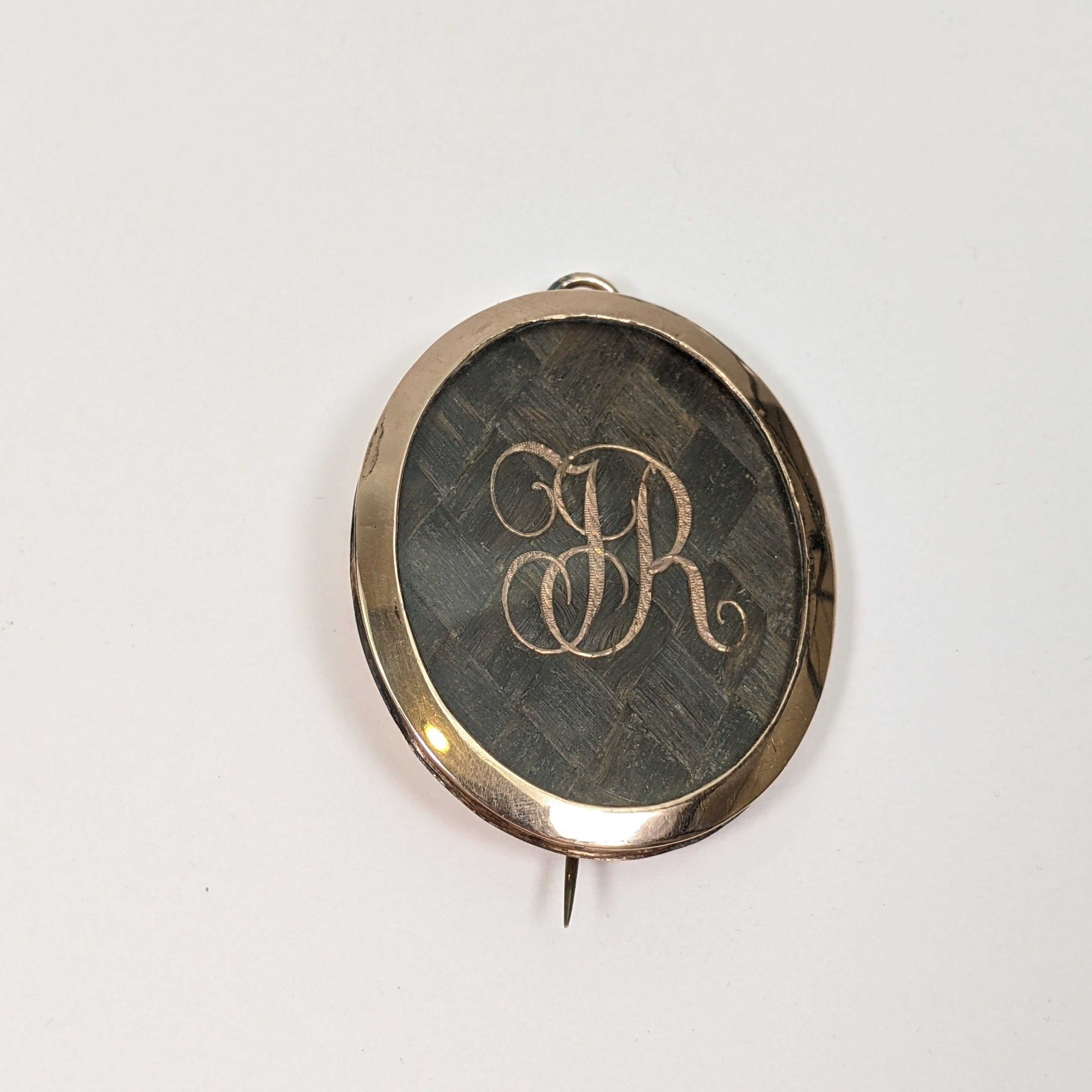 1820s-30s Woven Hair Brooch + Pendant