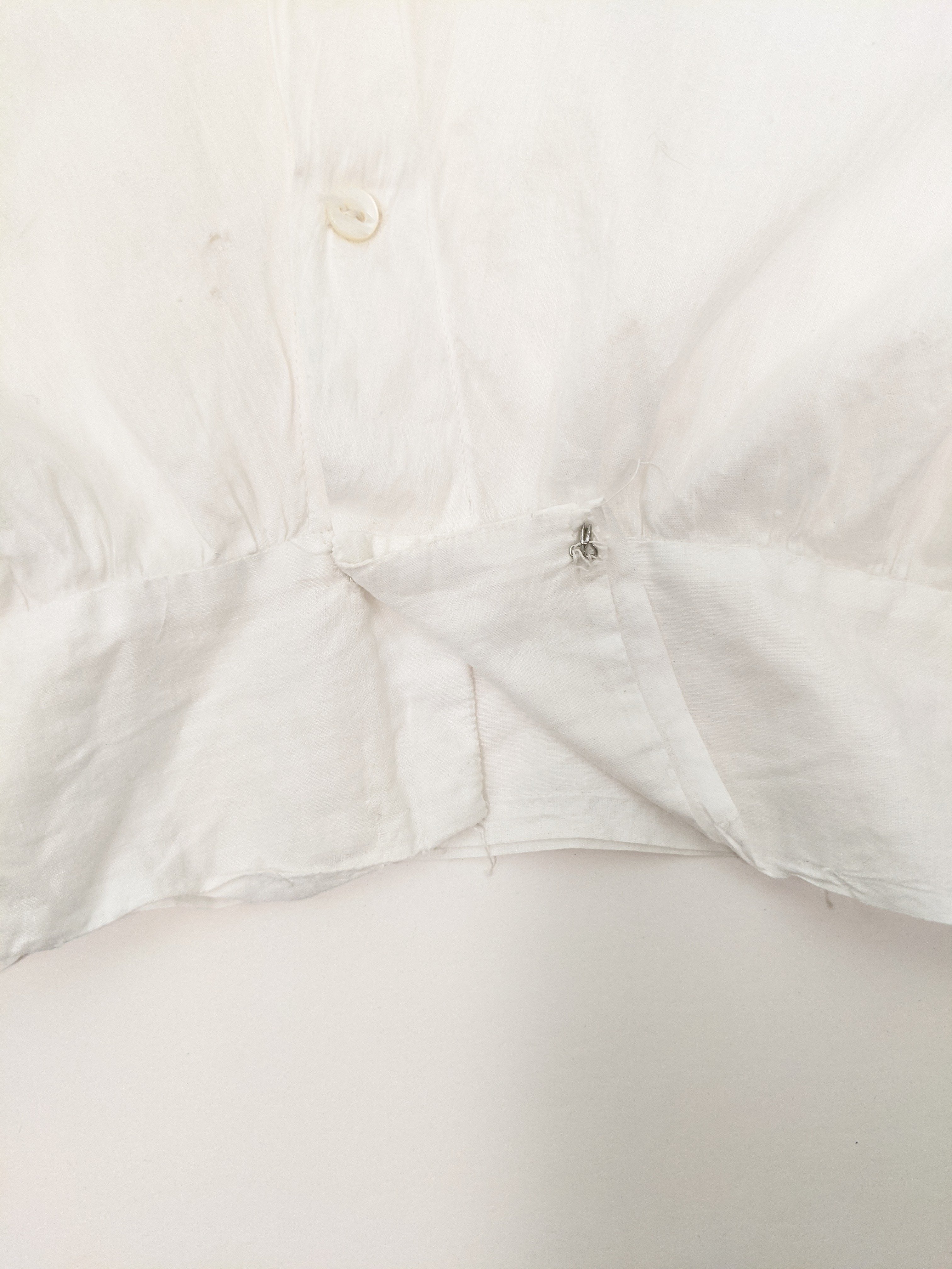 1910s Cotton Corset Cover / Dress Top
