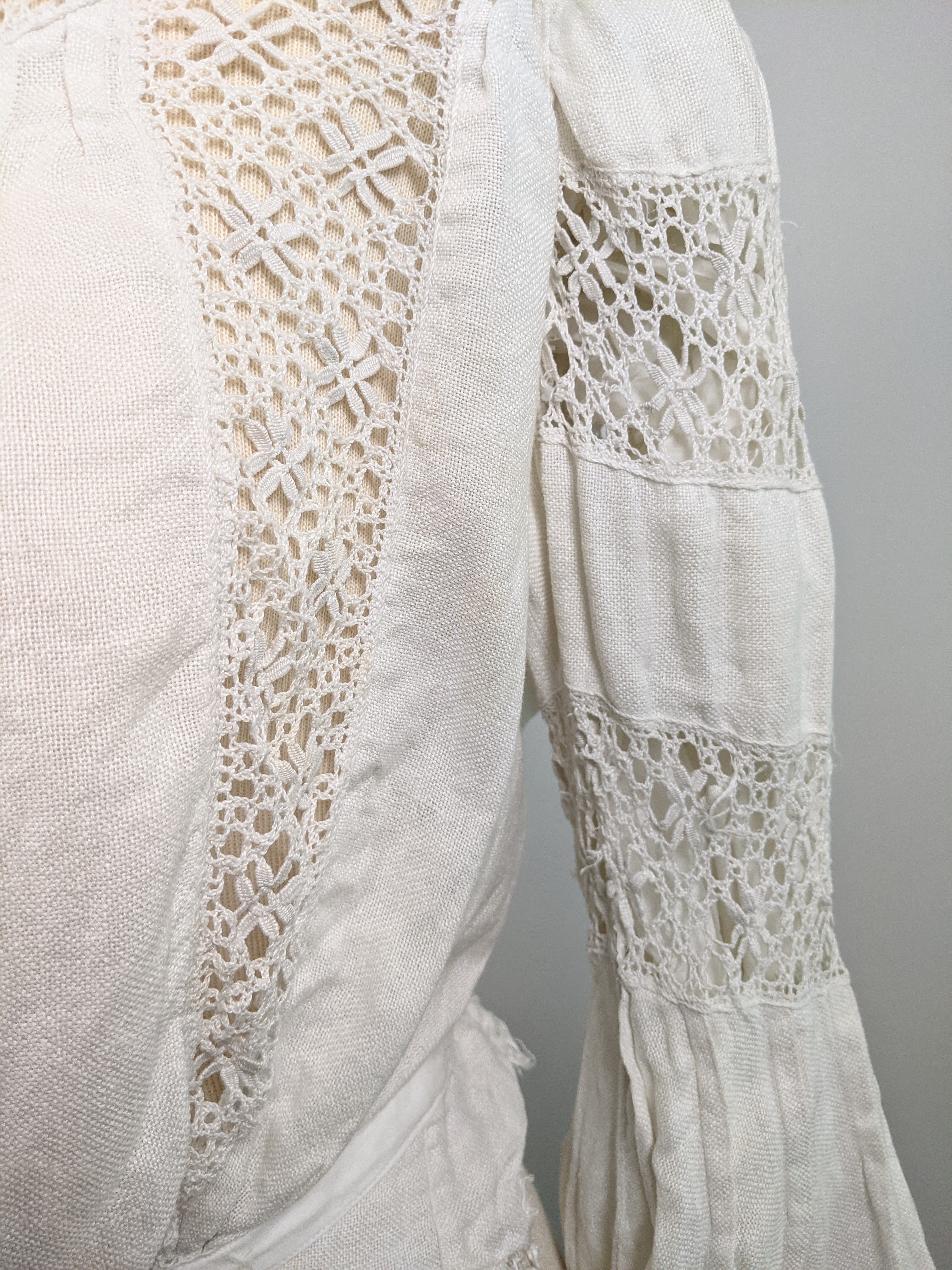 1900s Linen Shirtwaist | As Is