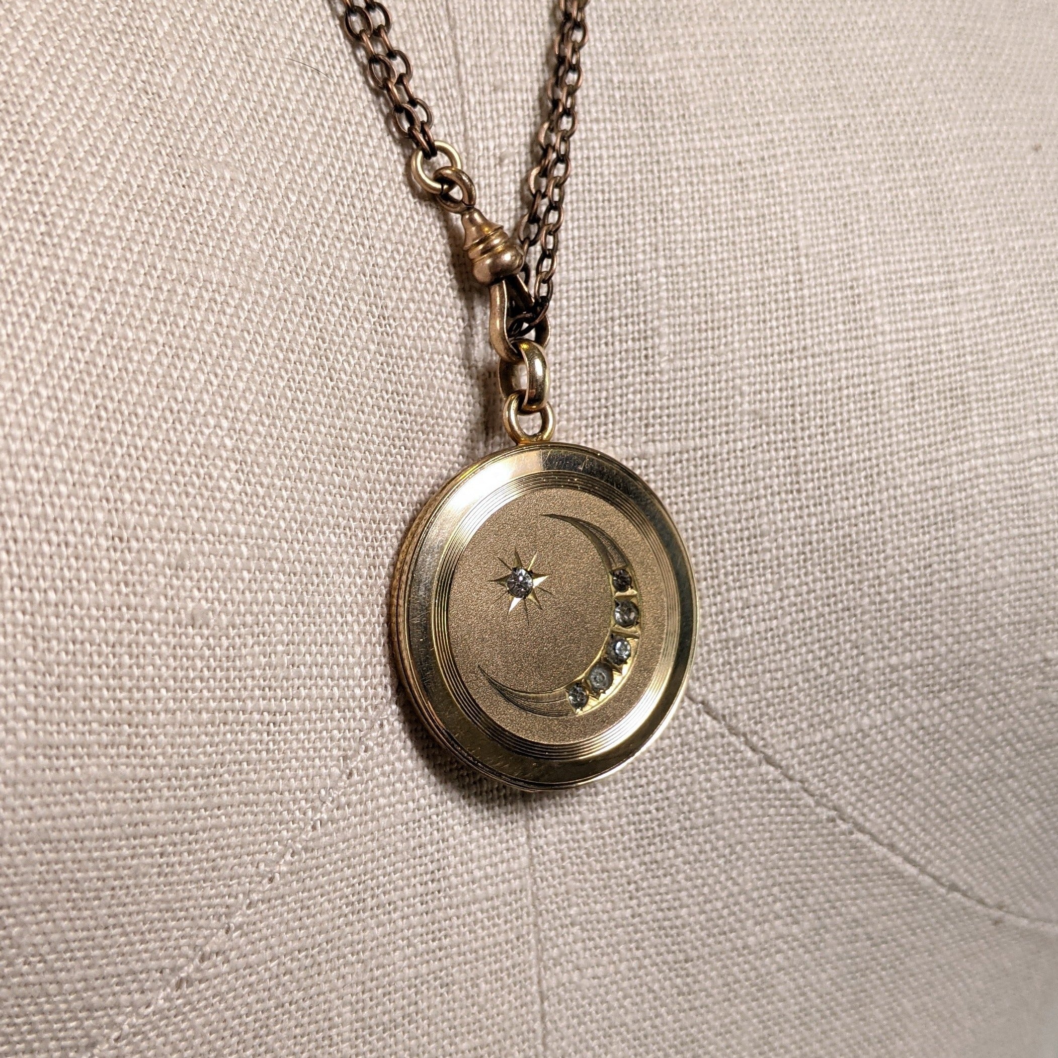 1910s-20s Moon + Star Locket